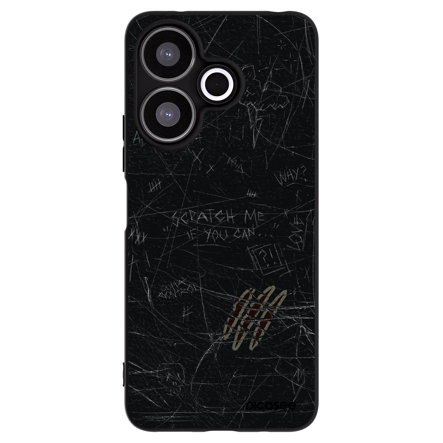 Picasee Μαύρη θήκη σιλικόνης για Xiaomi Redmi 13 4G - SCRATCH