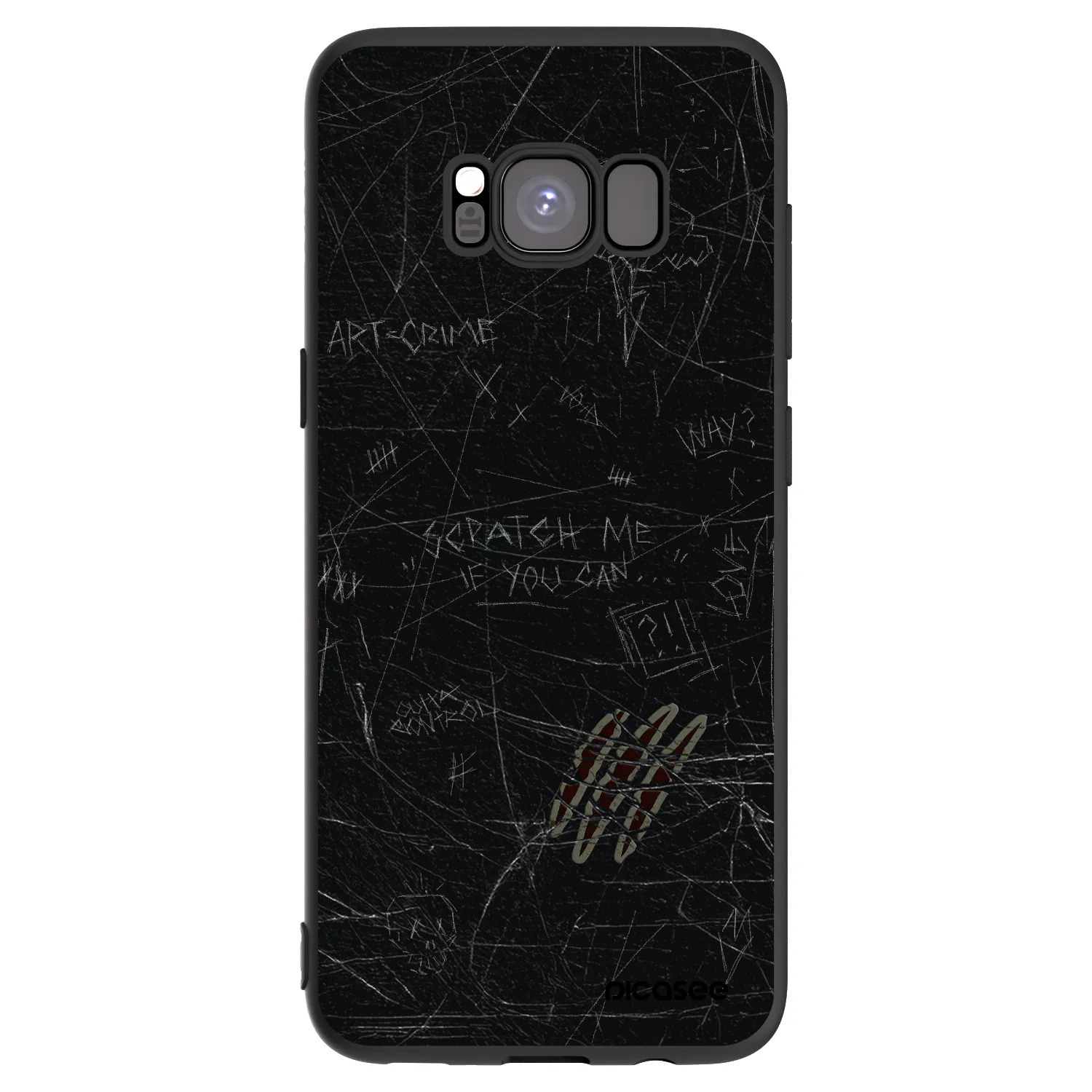 Picasee Μαύρη θήκη σιλικόνης για Samsung Galaxy S8 G950F - SCRATCH