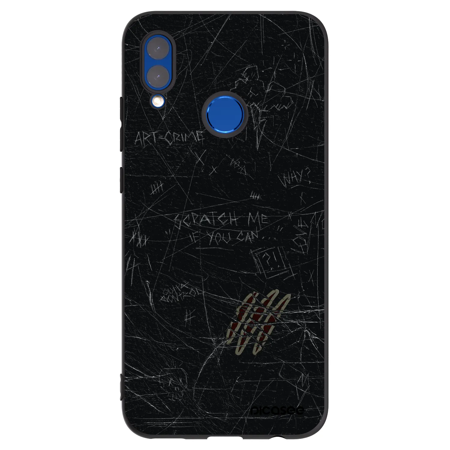 Picasee Μαύρη θήκη σιλικόνης για Honor 10 Lite - SCRATCH