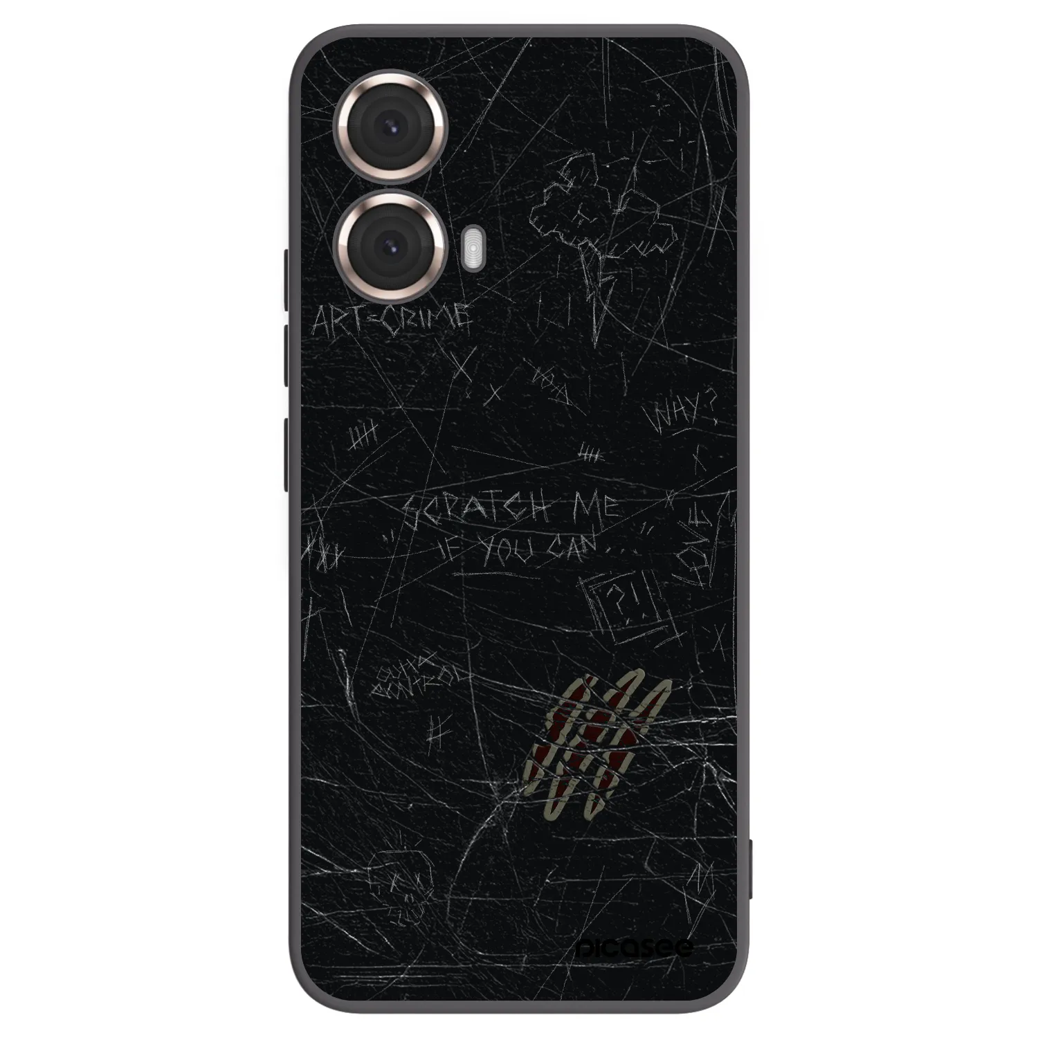 Picasee Μαύρη θήκη σιλικόνης για Motorola Moto G85 - SCRATCH