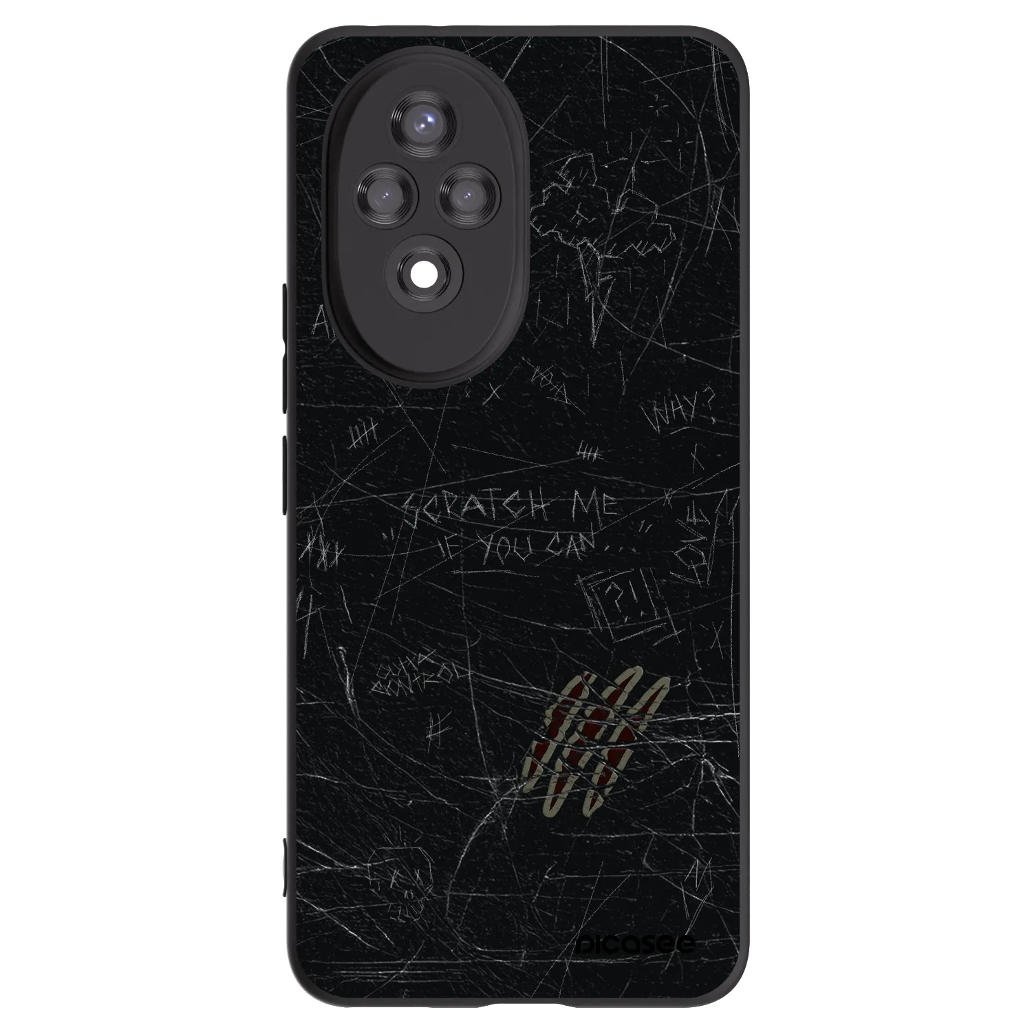 Picasee Μαύρη θήκη σιλικόνης για Honor 200 Pro 5G - SCRATCH