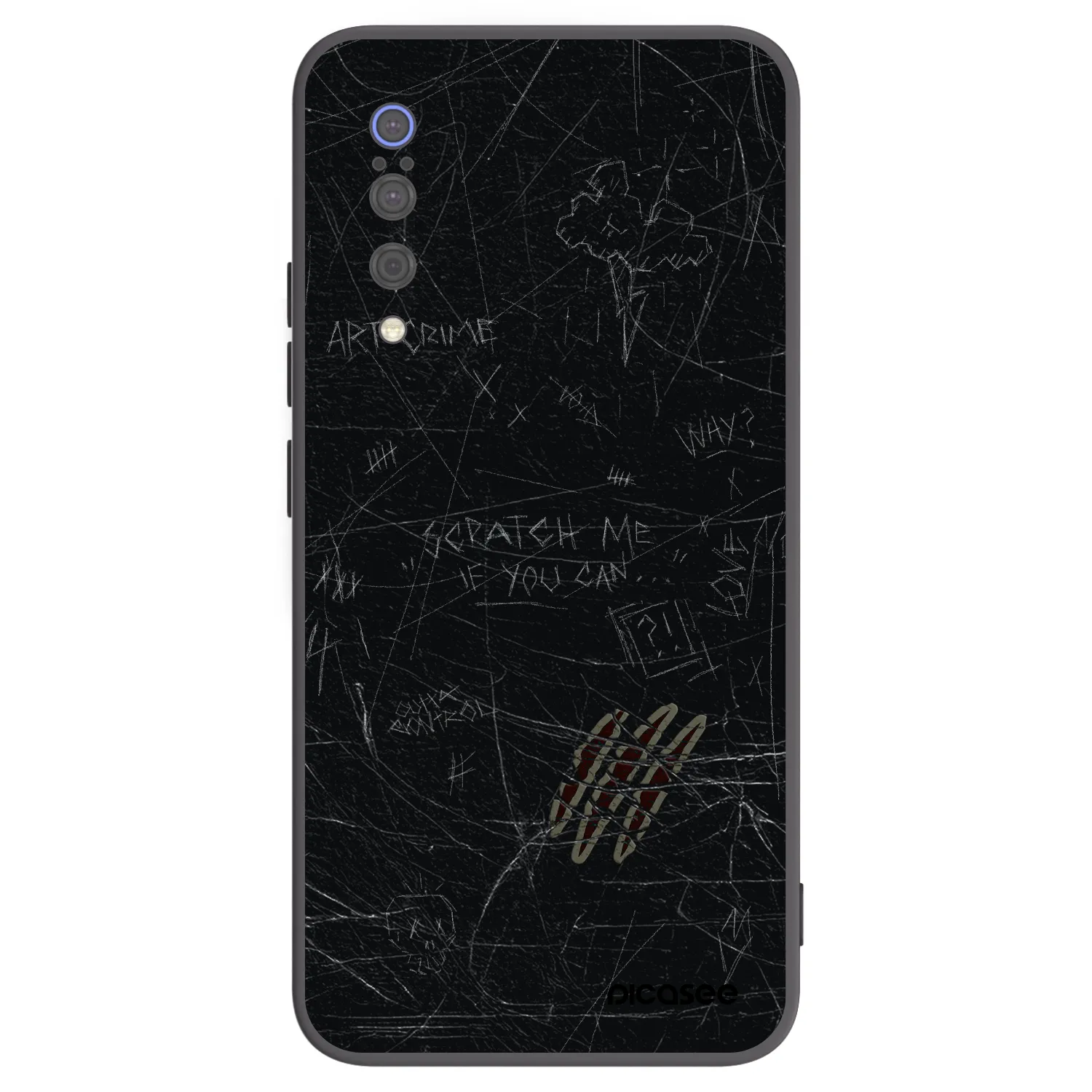 Picasee Μαύρη θήκη σιλικόνης για Xiaomi Mi 9 - SCRATCH