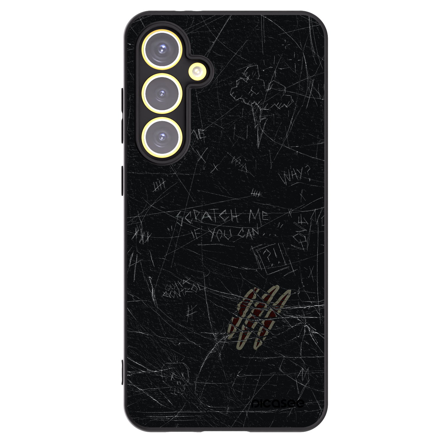 Picasee Μαύρη θήκη σιλικόνης για Samsung Galaxy S24 FE S721B - SCRATCH
