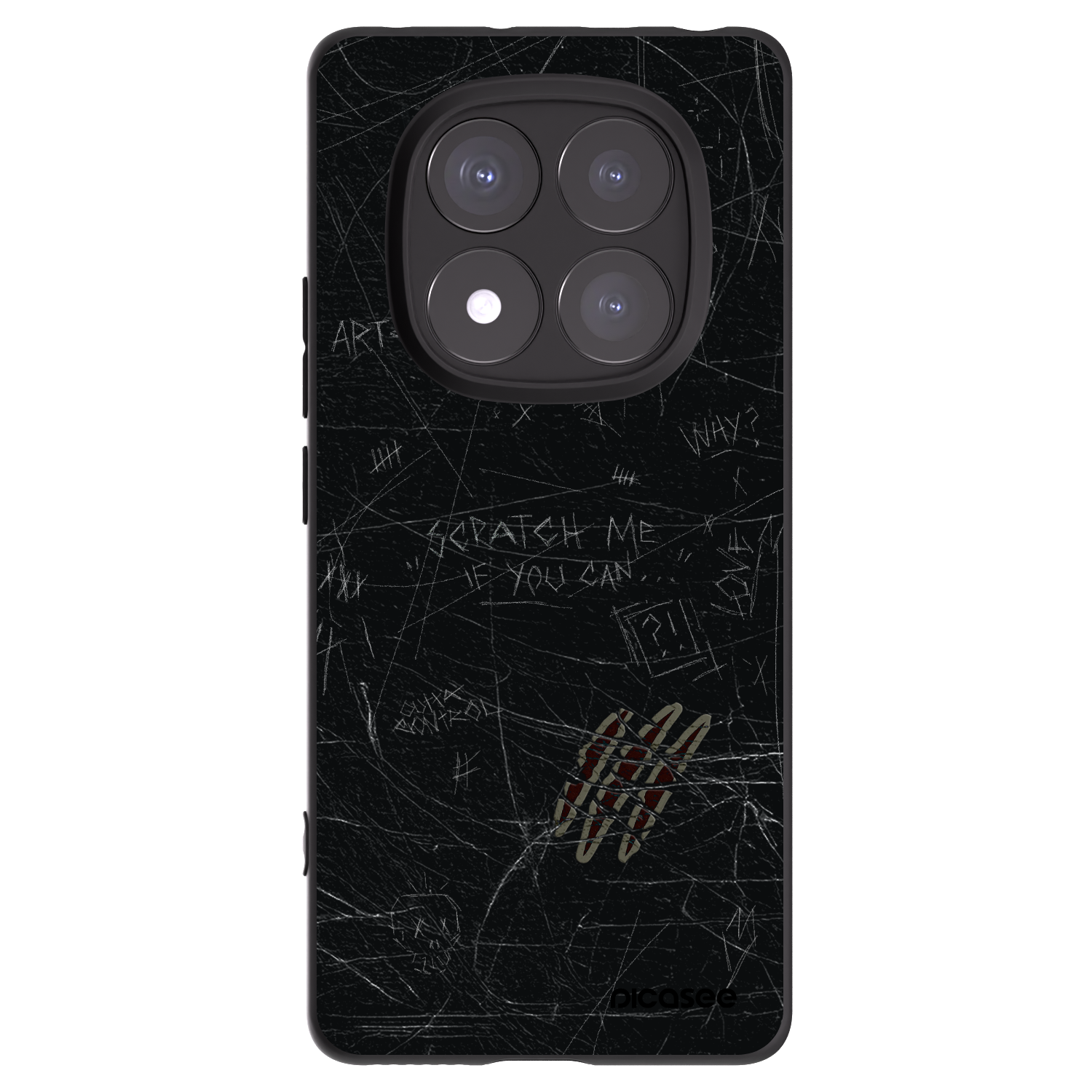 Picasee Μαύρη θήκη σιλικόνης για Xiaomi Redmi Note 14 Pro+ 5G - SCRATCH