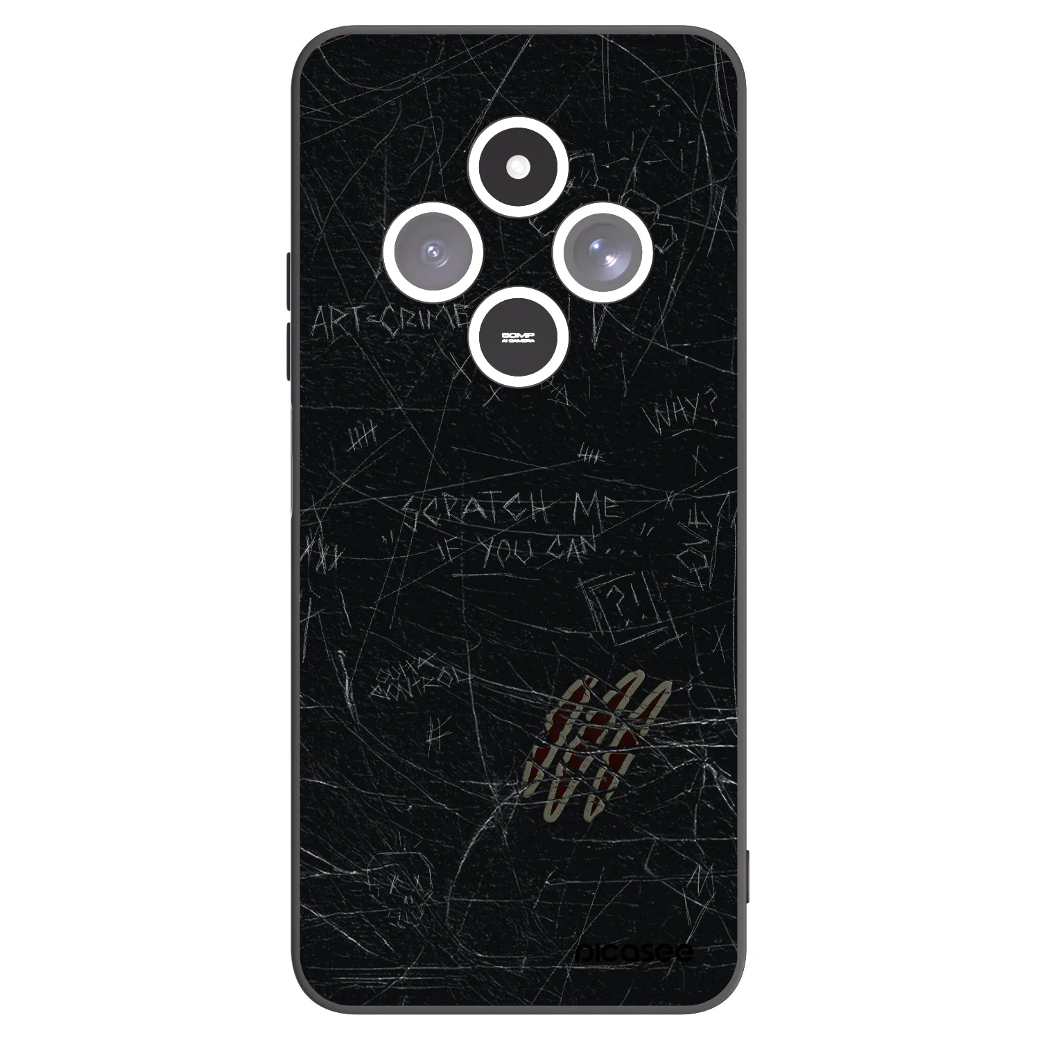 Picasee Μαύρη θήκη σιλικόνης για Xiaomi Redmi 14C - SCRATCH