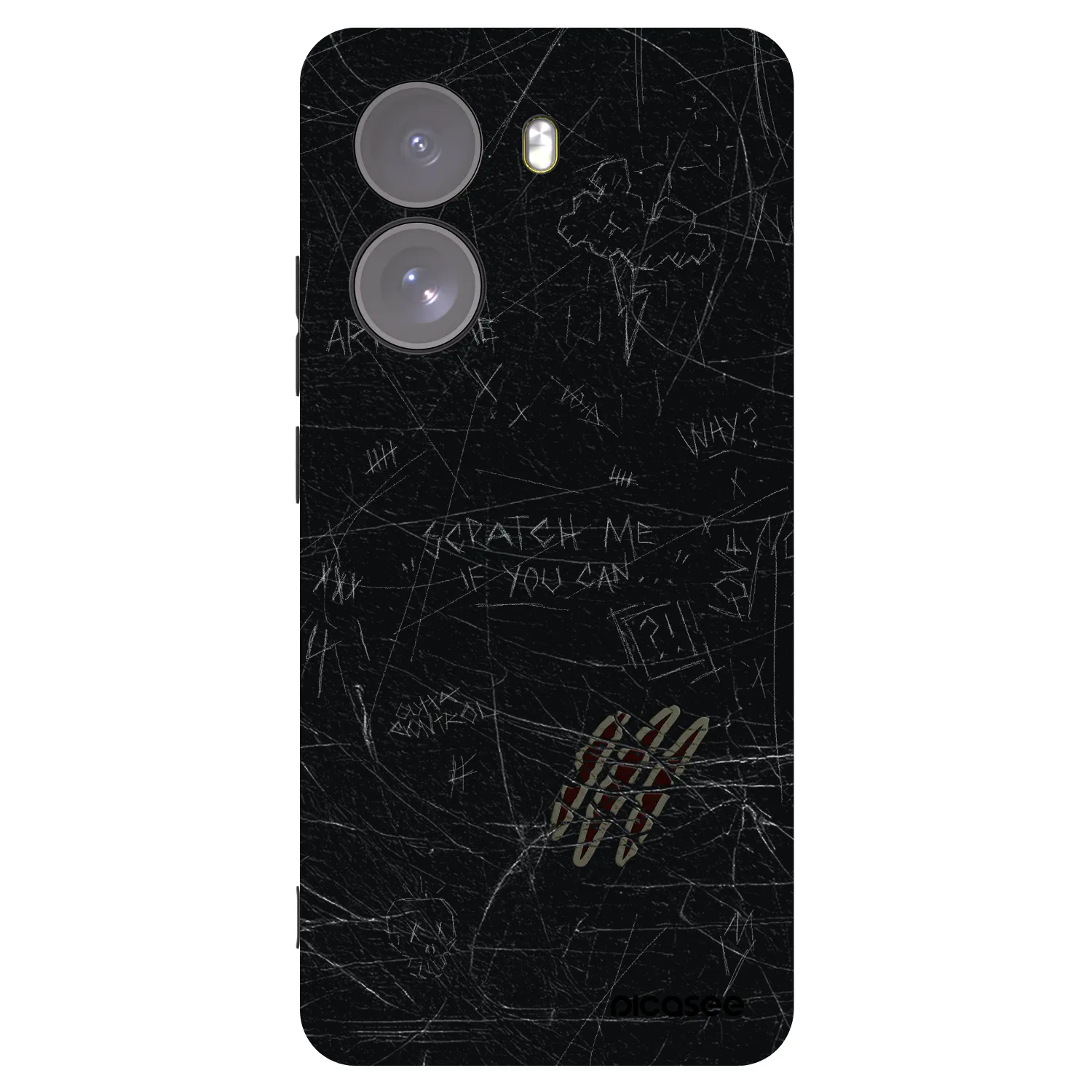 Picasee Μαύρη θήκη σιλικόνης για Xiaomi Poco X7 - SCRATCH