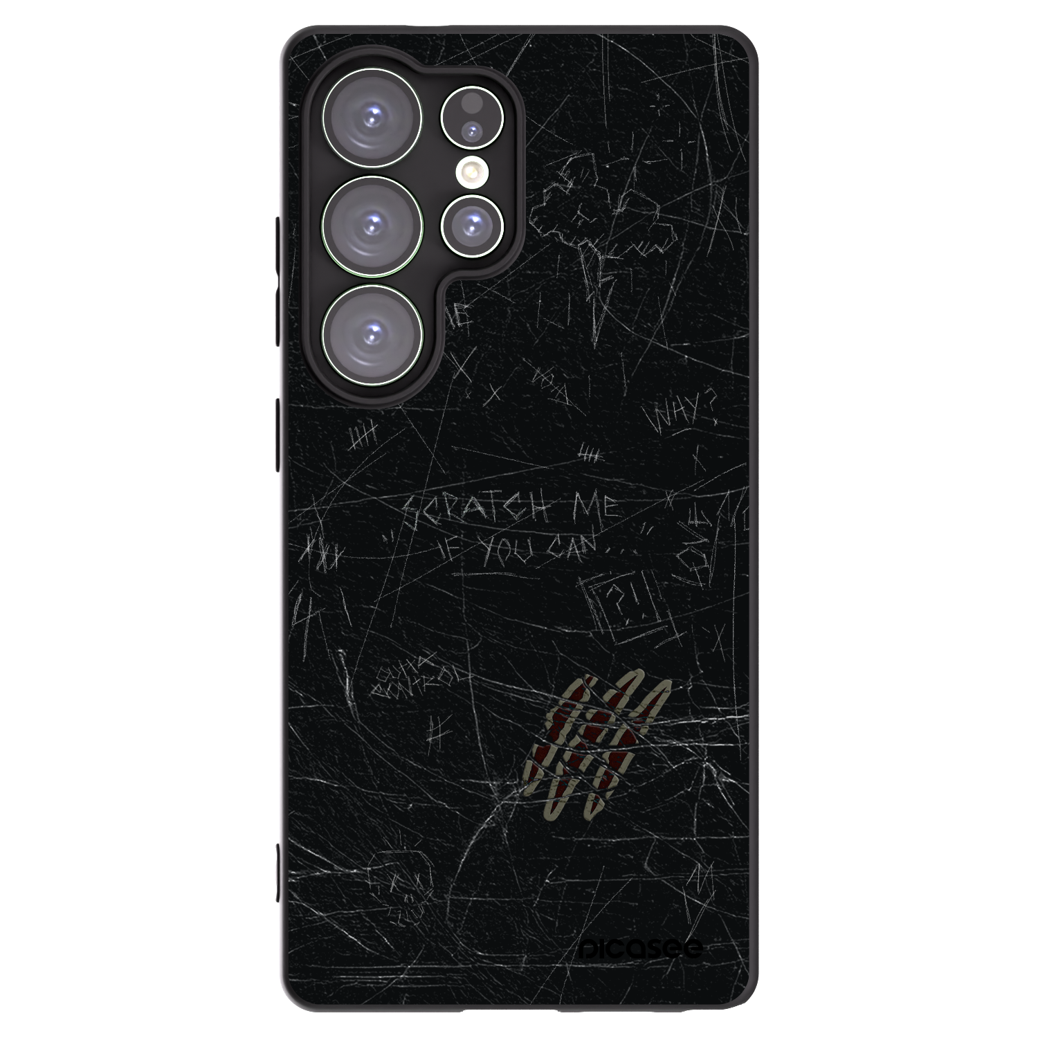 Picasee Μαύρη θήκη σιλικόνης για Samsung Galaxy S25 Ultra 5G - SCRATCH