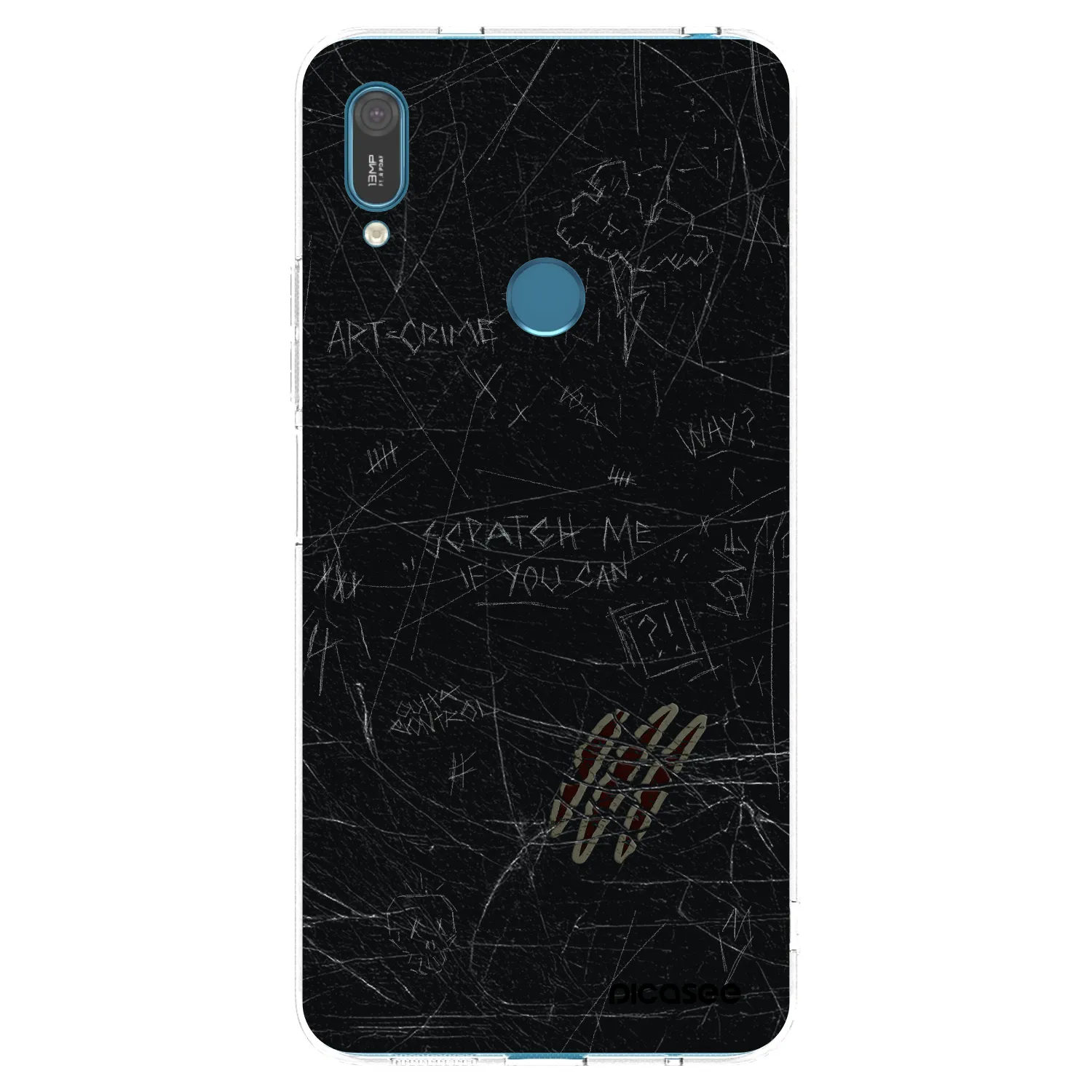 Picasee διαφανής θήκη σιλικόνης Huawei Y7 2019 - SCRATCH