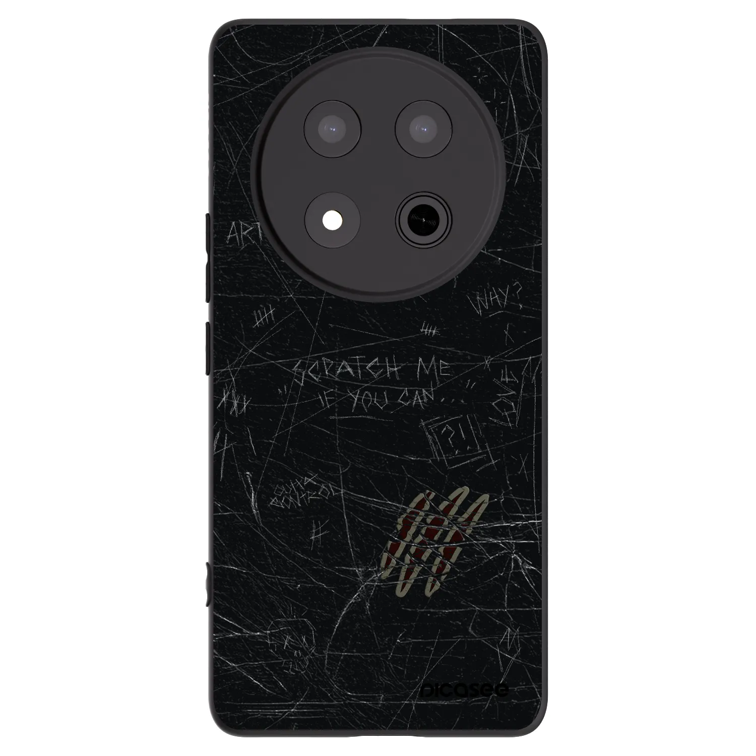 Picasee Μαύρη θήκη σιλικόνης για Honor Magic7 Lite 5G - SCRATCH