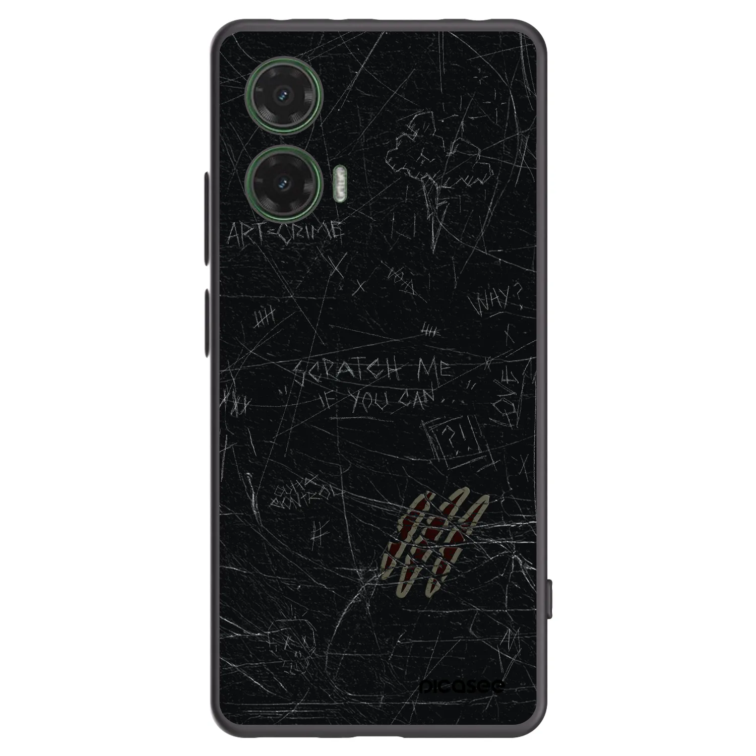 Picasee Μαύρη θήκη σιλικόνης για Motorola Moto G35 5G - SCRATCH