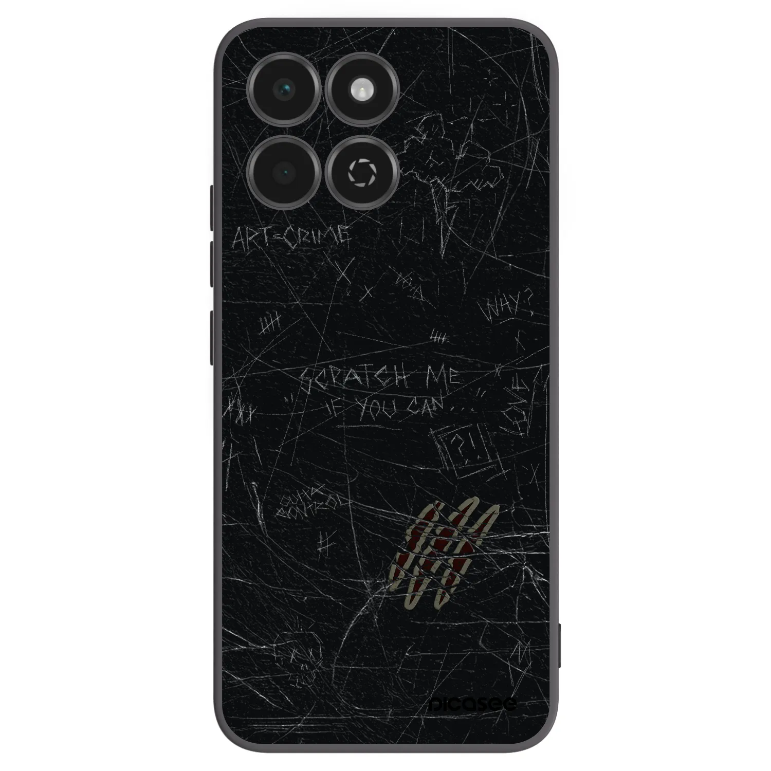 Picasee Μαύρη θήκη σιλικόνης για Honor 200 Smart 5G - SCRATCH