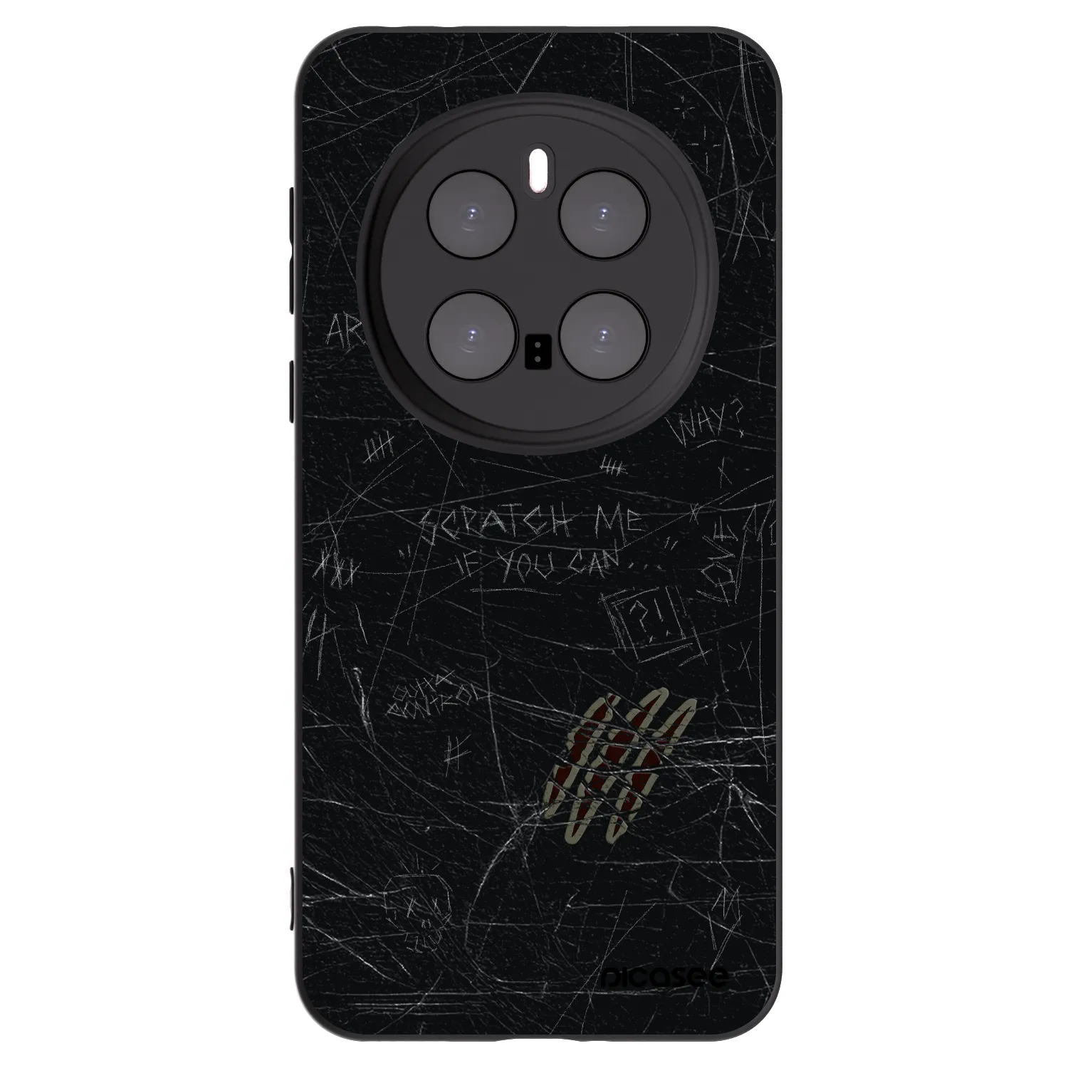 Picasee Μαύρη θήκη σιλικόνης για Honor Magic7 Pro 5G - SCRATCH
