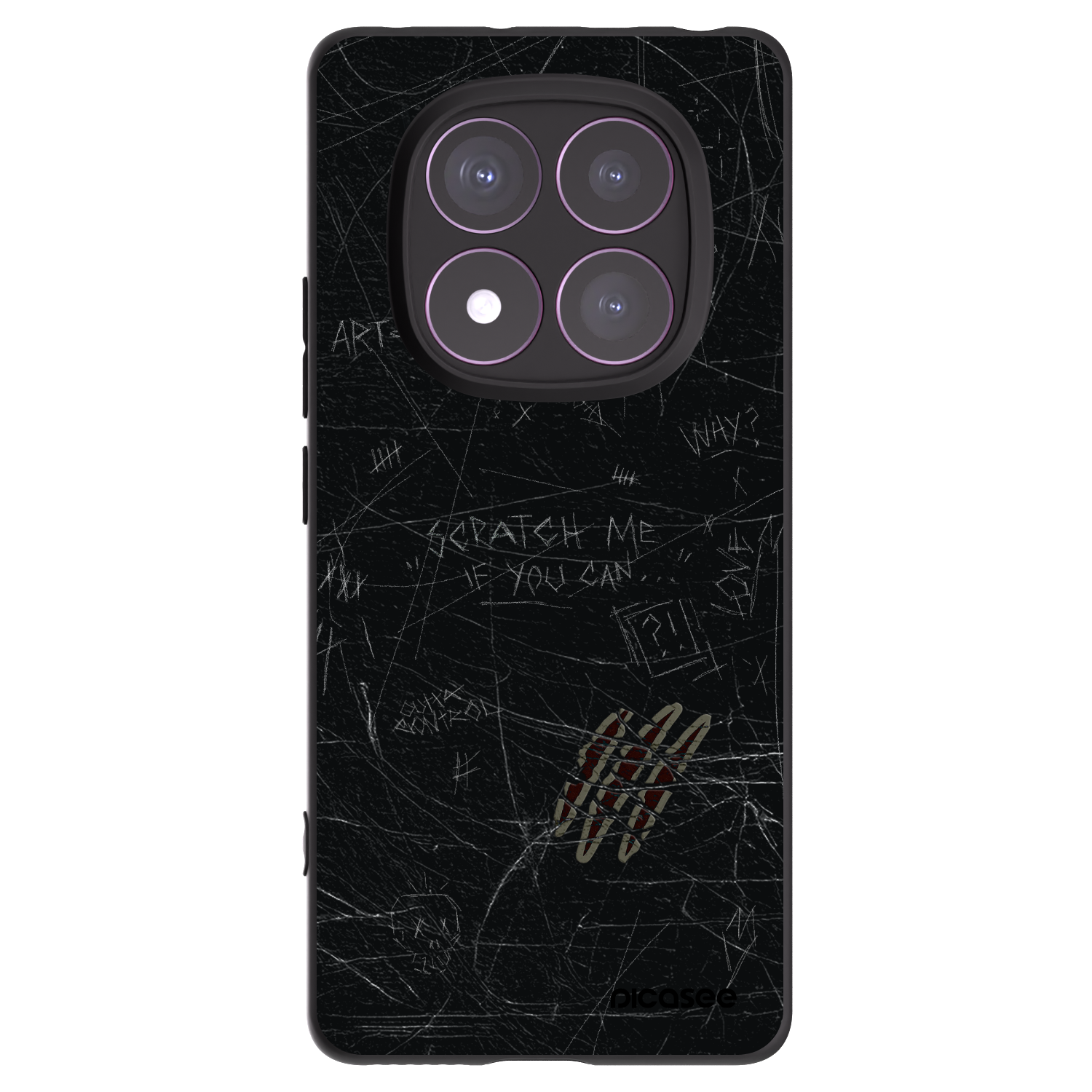 Picasee Μαύρη θήκη σιλικόνης για Xiaomi Redmi Note 14 Pro 4G - SCRATCH