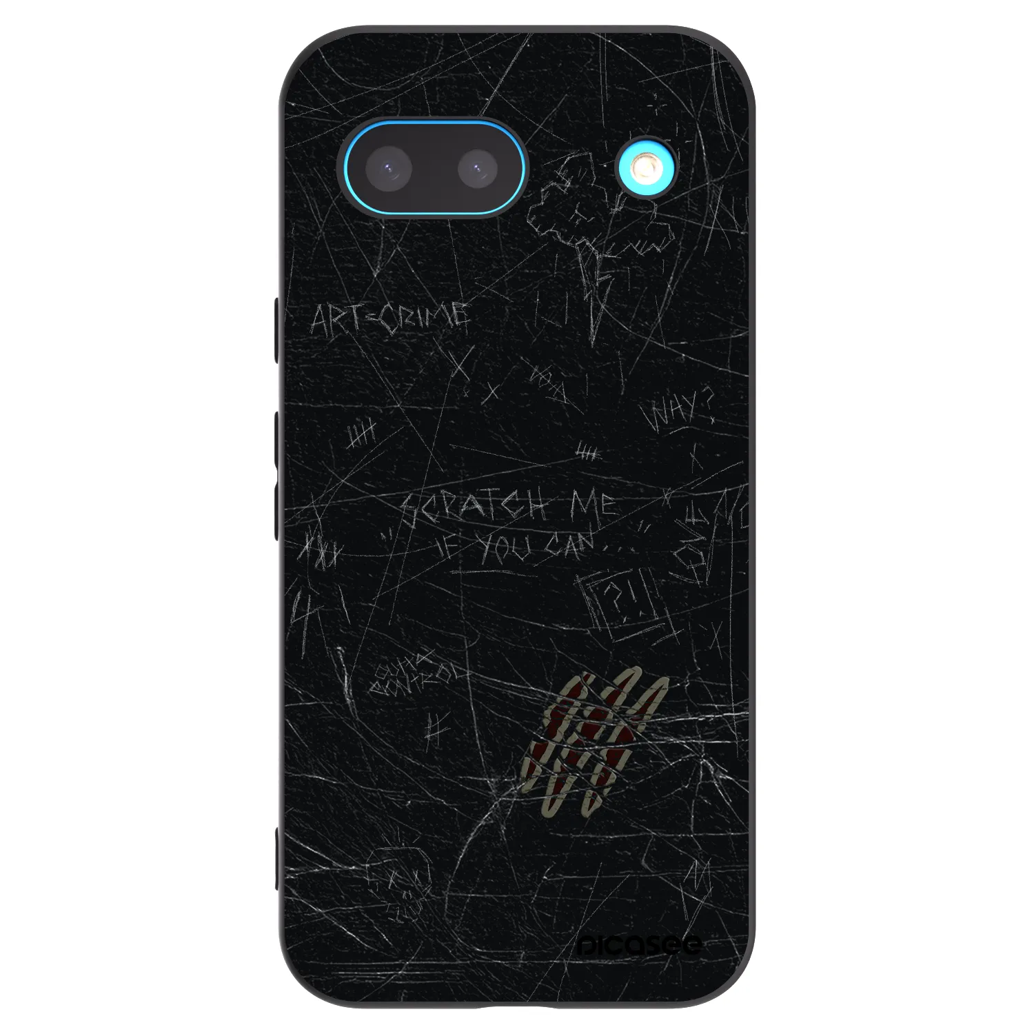 Picasee Μαύρη θήκη σιλικόνης για Google Pixel 8a - SCRATCH