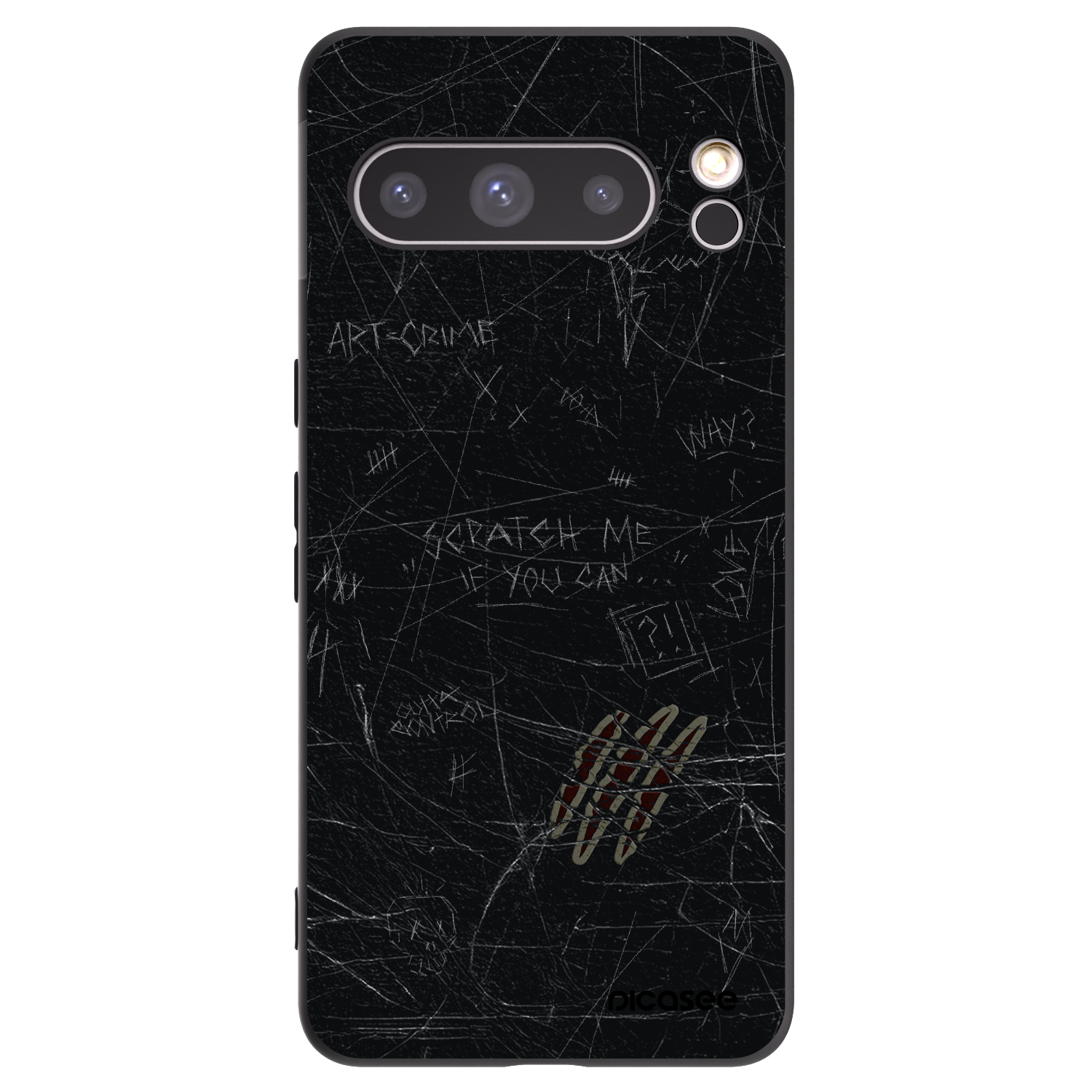 Picasee Μαύρη θήκη σιλικόνης για Google Pixel 8 Pro - SCRATCH