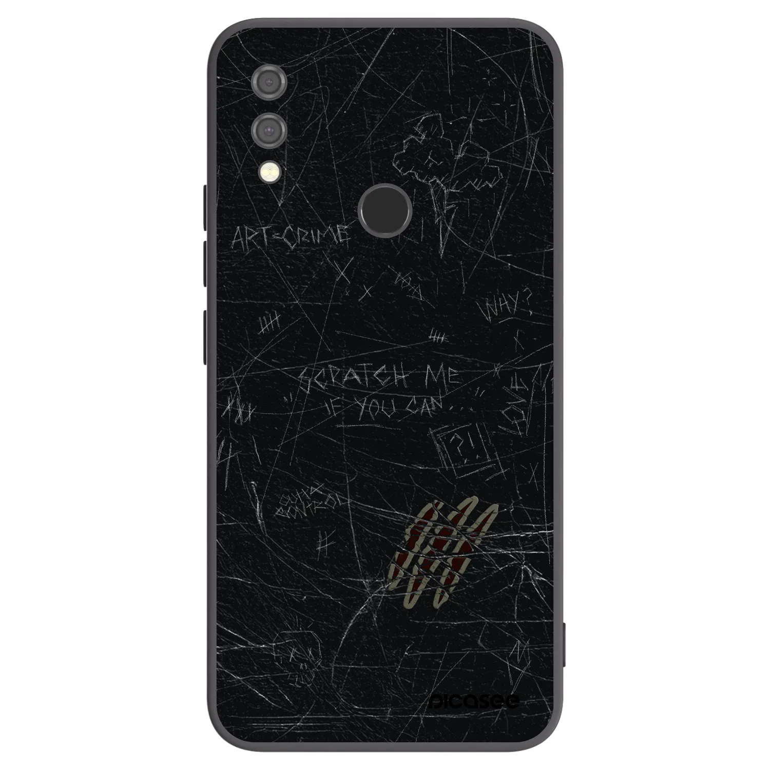 Picasee Μαύρη θήκη σιλικόνης για Xiaomi Redmi Note 7 - SCRATCH