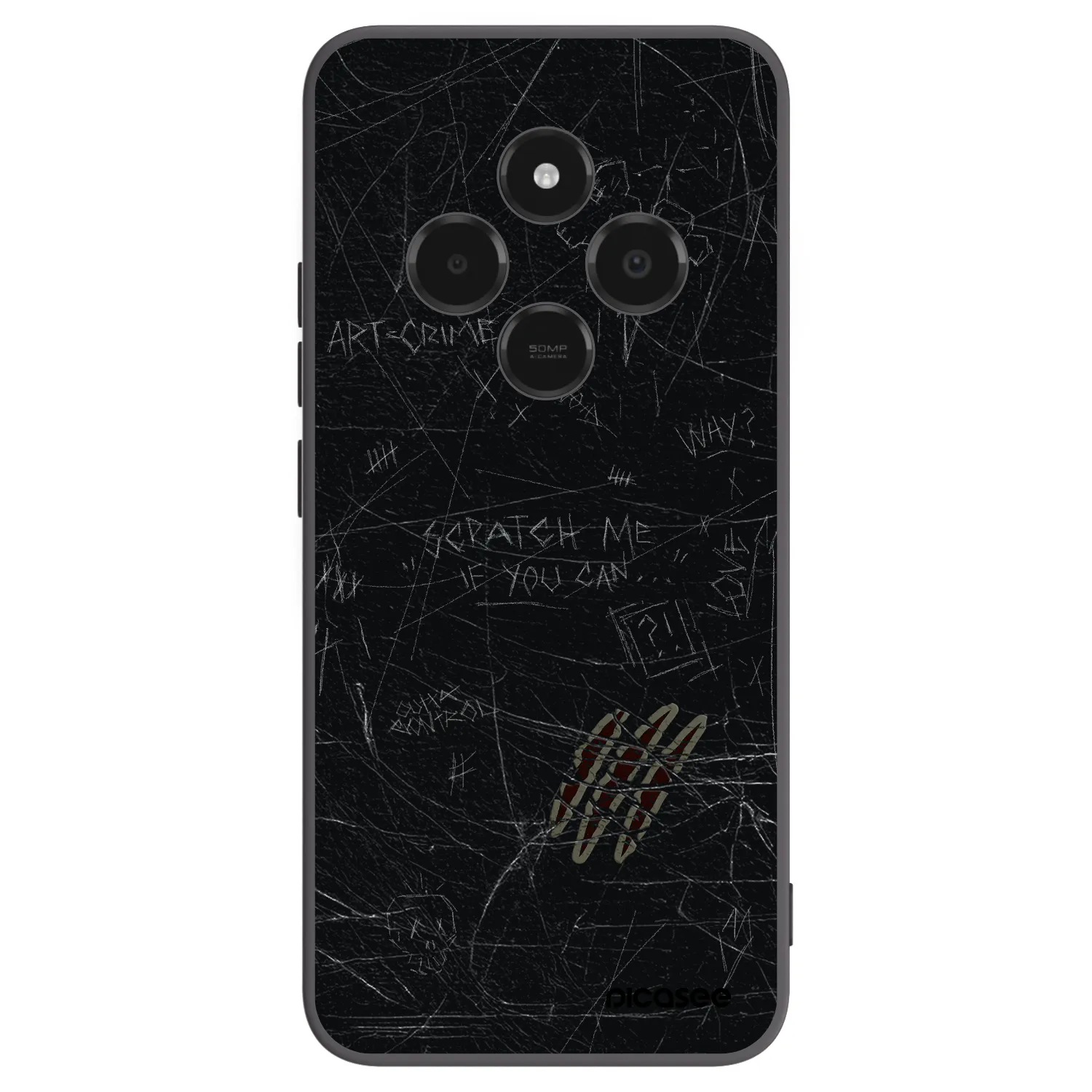 Picasee Μαύρη θήκη σιλικόνης για Xiaomi Poco C75 - SCRATCH