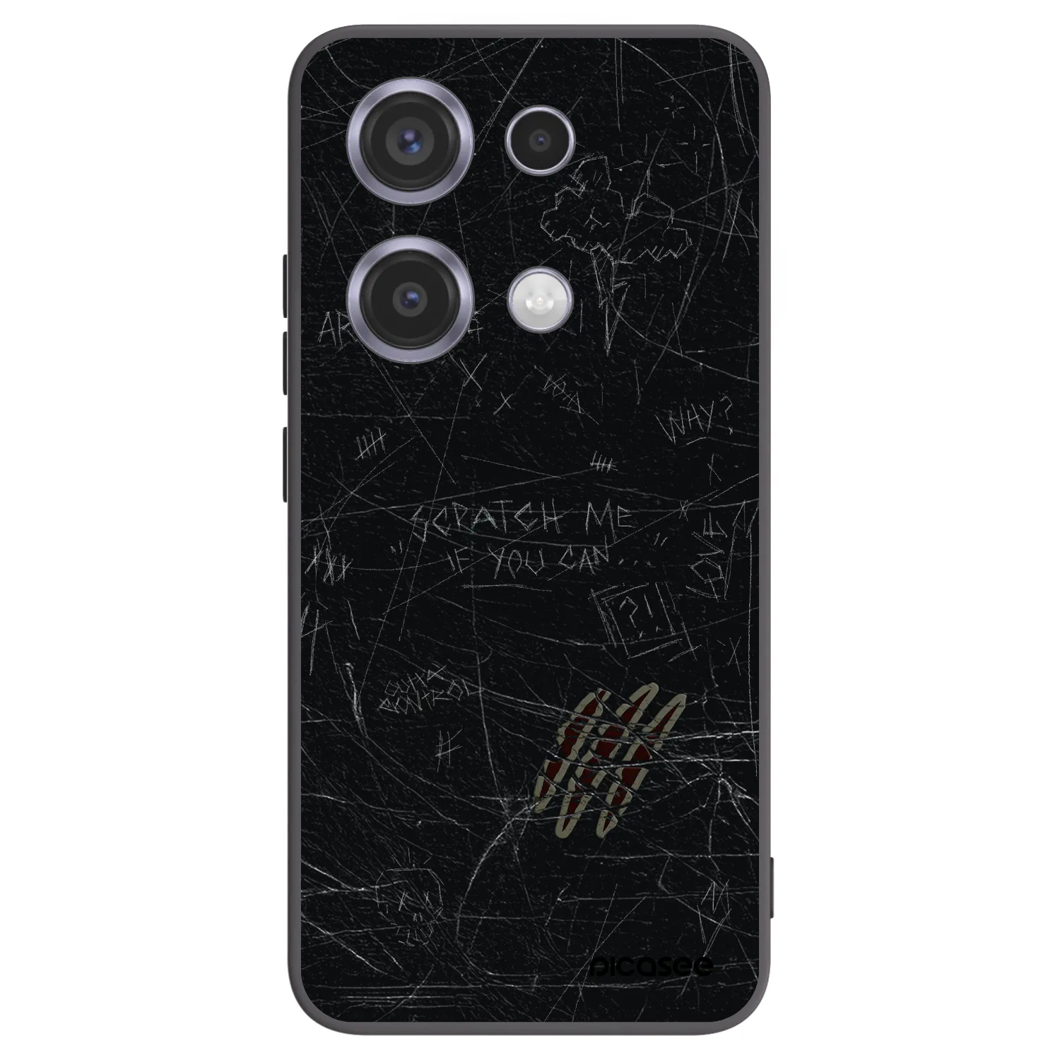 Picasee Μαύρη θήκη σιλικόνης για Xiaomi Redmi Note 14S - SCRATCH