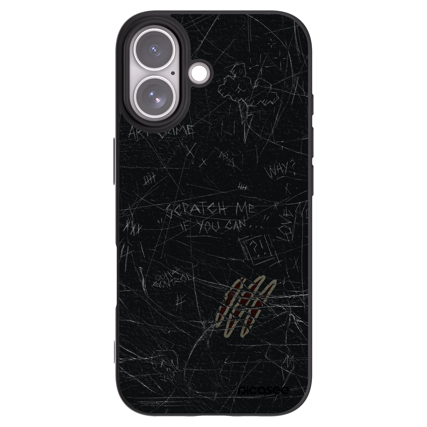 Picasee Μαύρη θήκη σιλικόνης για Apple iPhone 17 - SCRATCH