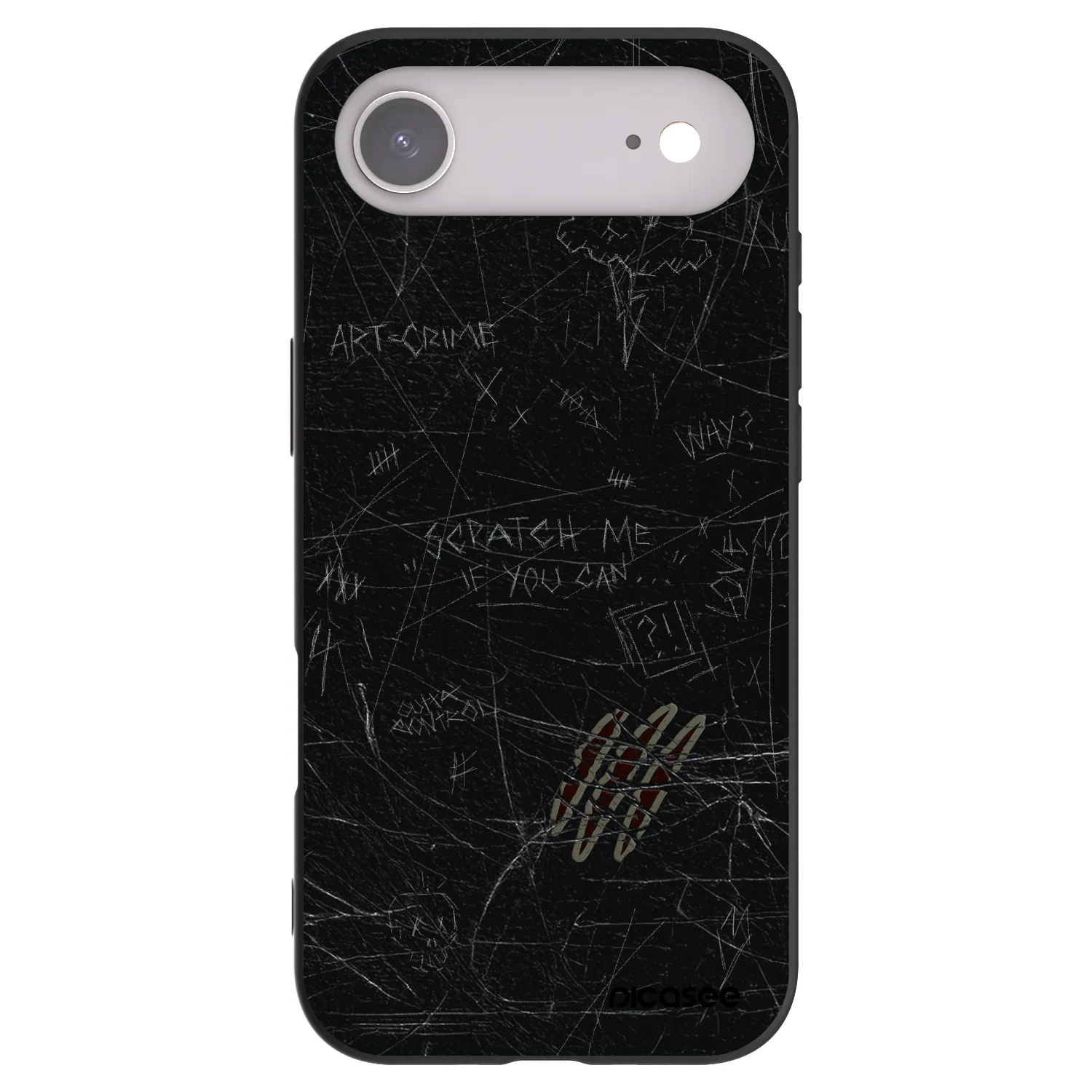 Picasee Μαύρη θήκη σιλικόνης για Apple iPhone Air - SCRATCH