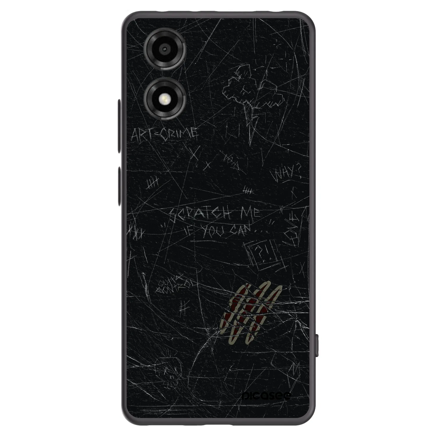 Picasee Μαύρη θήκη σιλικόνης για Motorola Moto E14 - SCRATCH