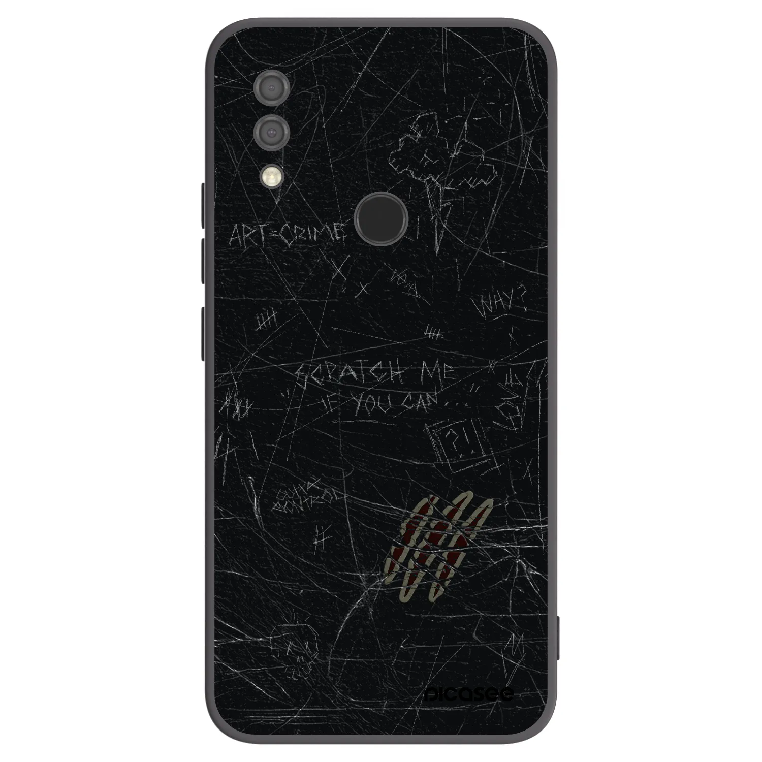 Picasee Μαύρη θήκη σιλικόνης για Xiaomi Redmi 7 - SCRATCH