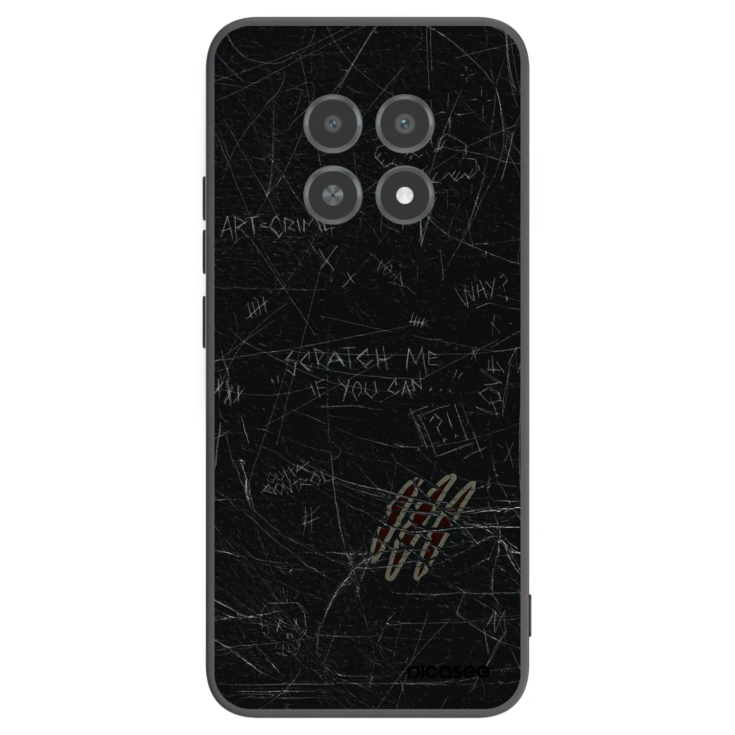 Picasee Μαύρη θήκη σιλικόνης για Realme 12X - SCRATCH