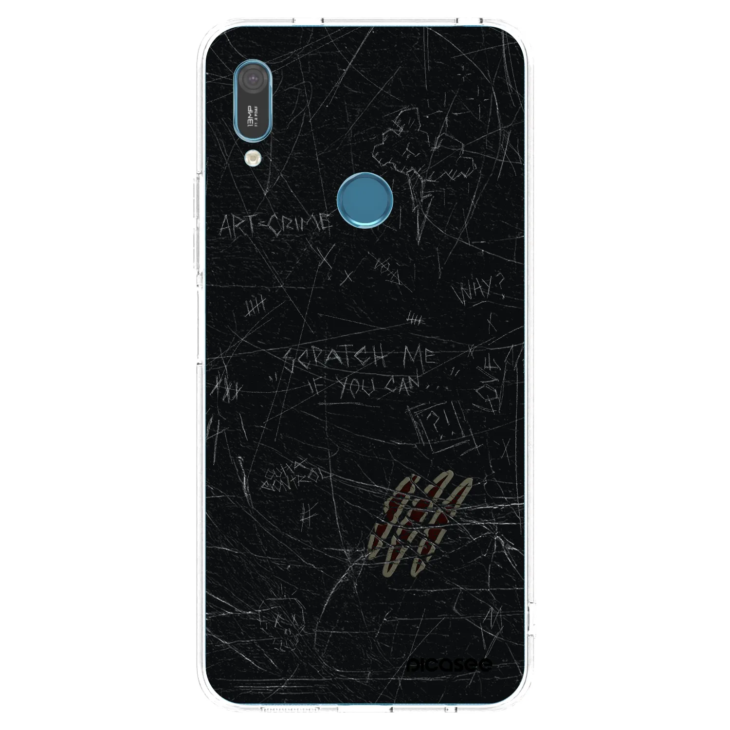 Picasee διαφανής θήκη σιλικόνης Huawei Y6 2019 - SCRATCH