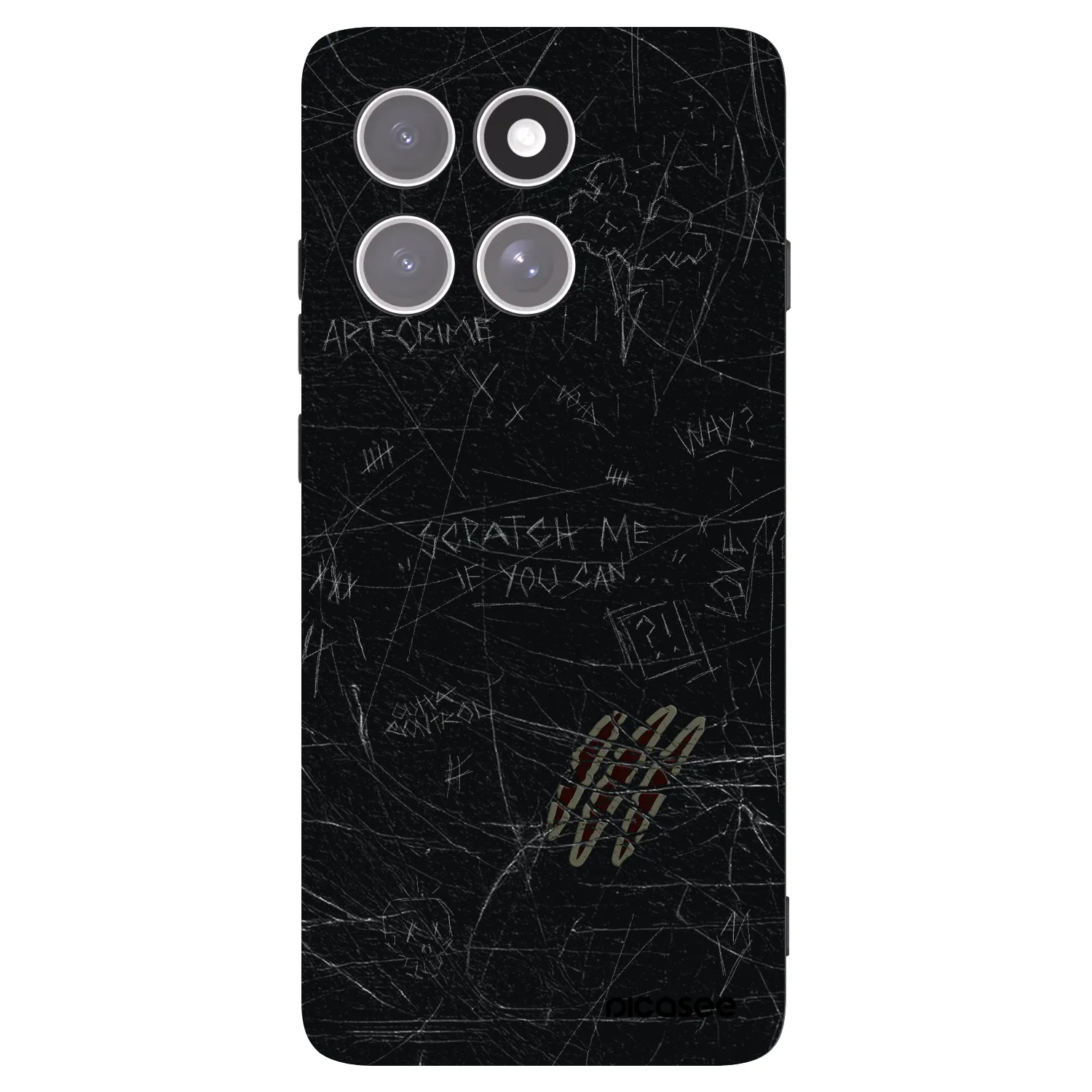 Picasee Μαύρη θήκη σιλικόνης για Motorola Edge 60 Pro - SCRATCH