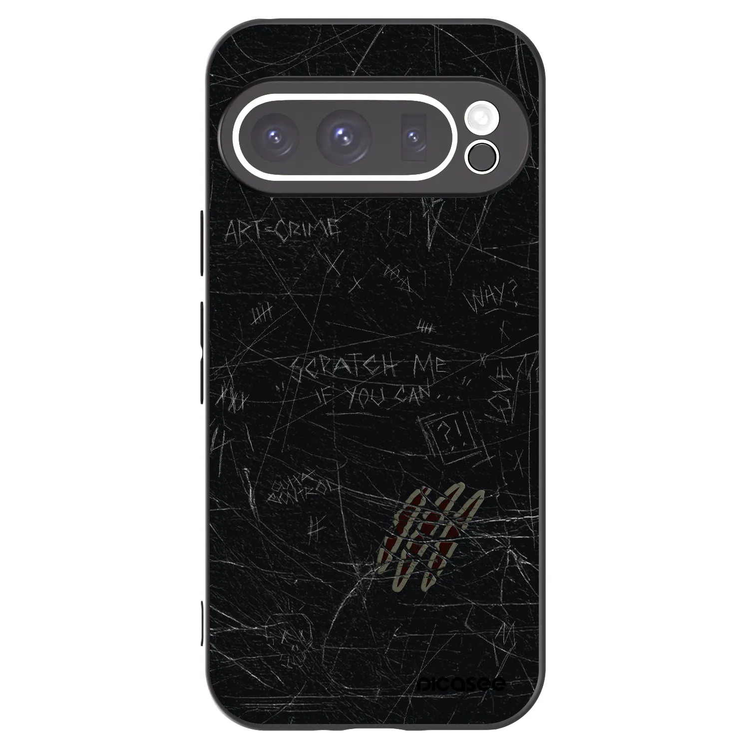 Picasee Μαύρη θήκη σιλικόνης για Google Pixel 9 Pro XL - SCRATCH