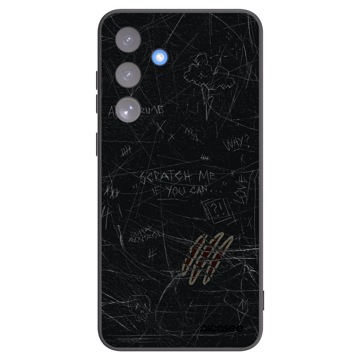 Picasee Μαύρη θήκη σιλικόνης για Samsung Galaxy S25 FE 5G - SCRATCH