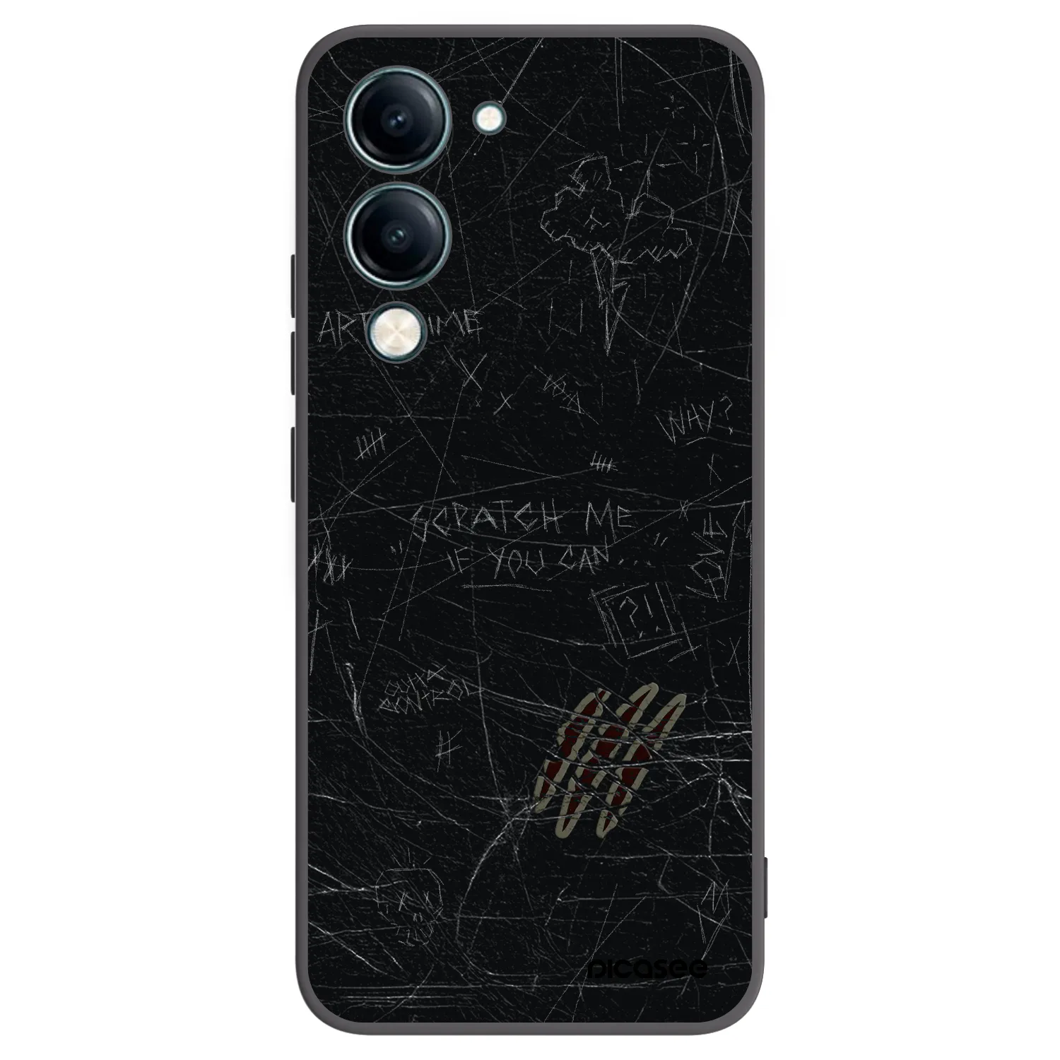 Picasee Μαύρη θήκη σιλικόνης για Vivo Y29s 5G - SCRATCH