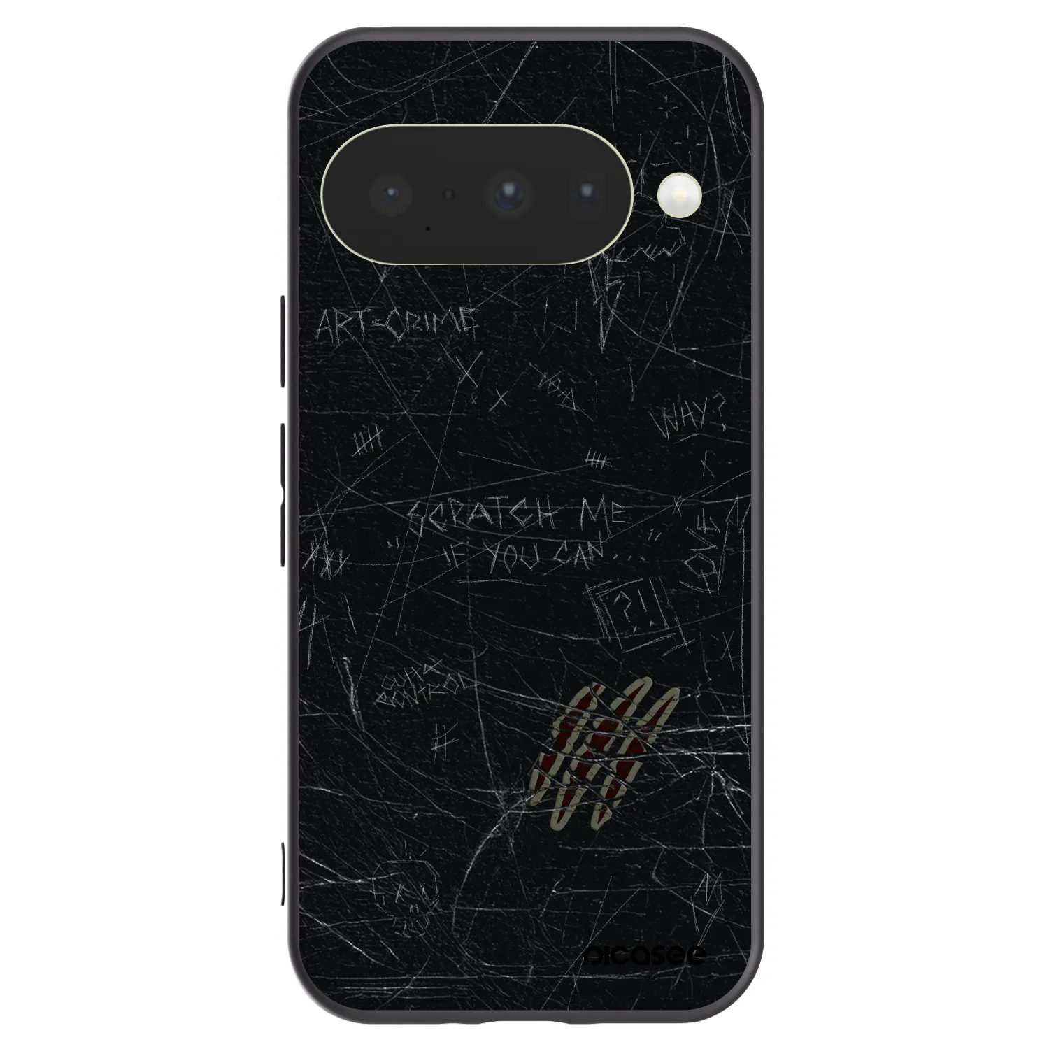 Picasee Μαύρη θήκη σιλικόνης για Google Pixel 10 - SCRATCH