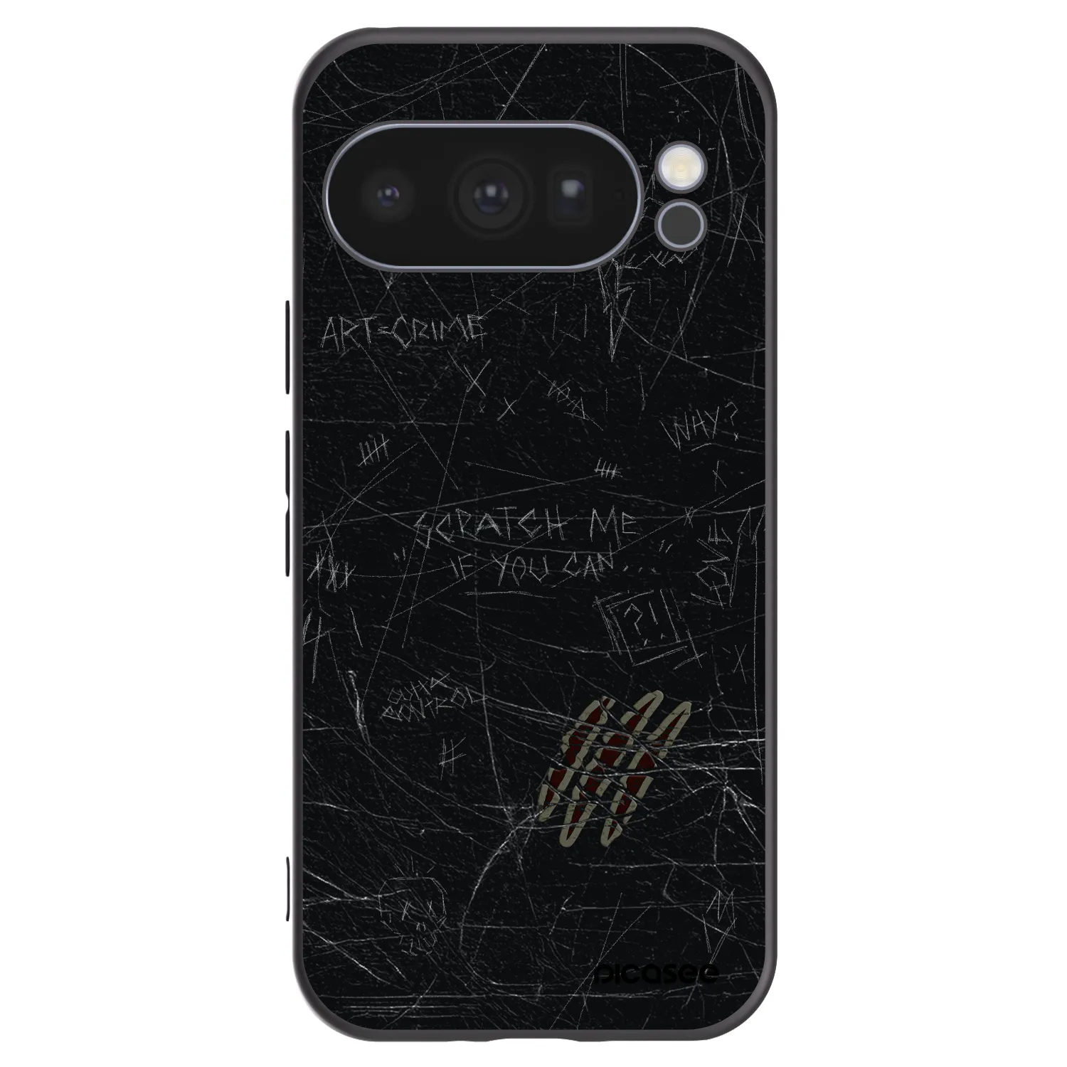 Picasee Μαύρη θήκη σιλικόνης για Google Pixel 10 Pro - SCRATCH