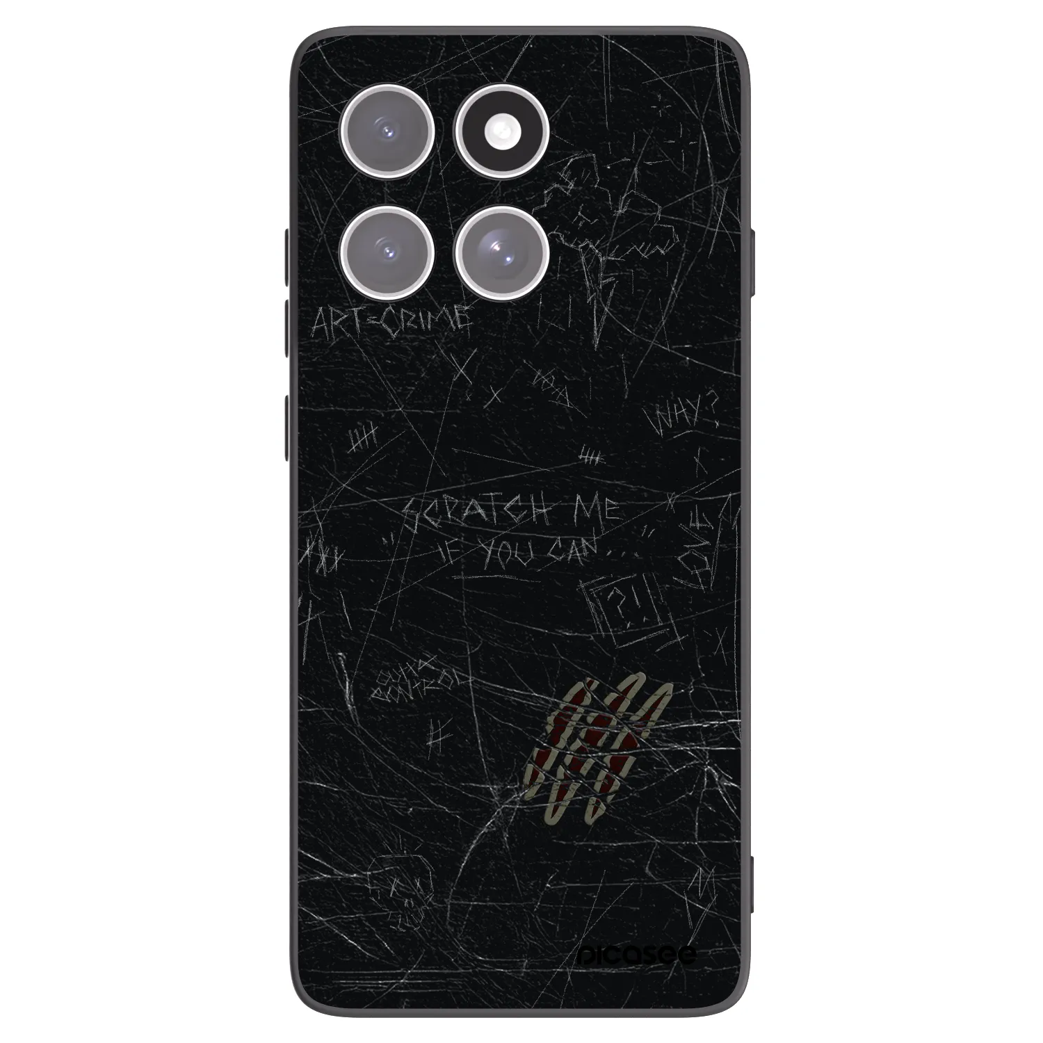 Picasee Μαύρη θήκη σιλικόνης για Motorola Edge 60 Fusion - SCRATCH