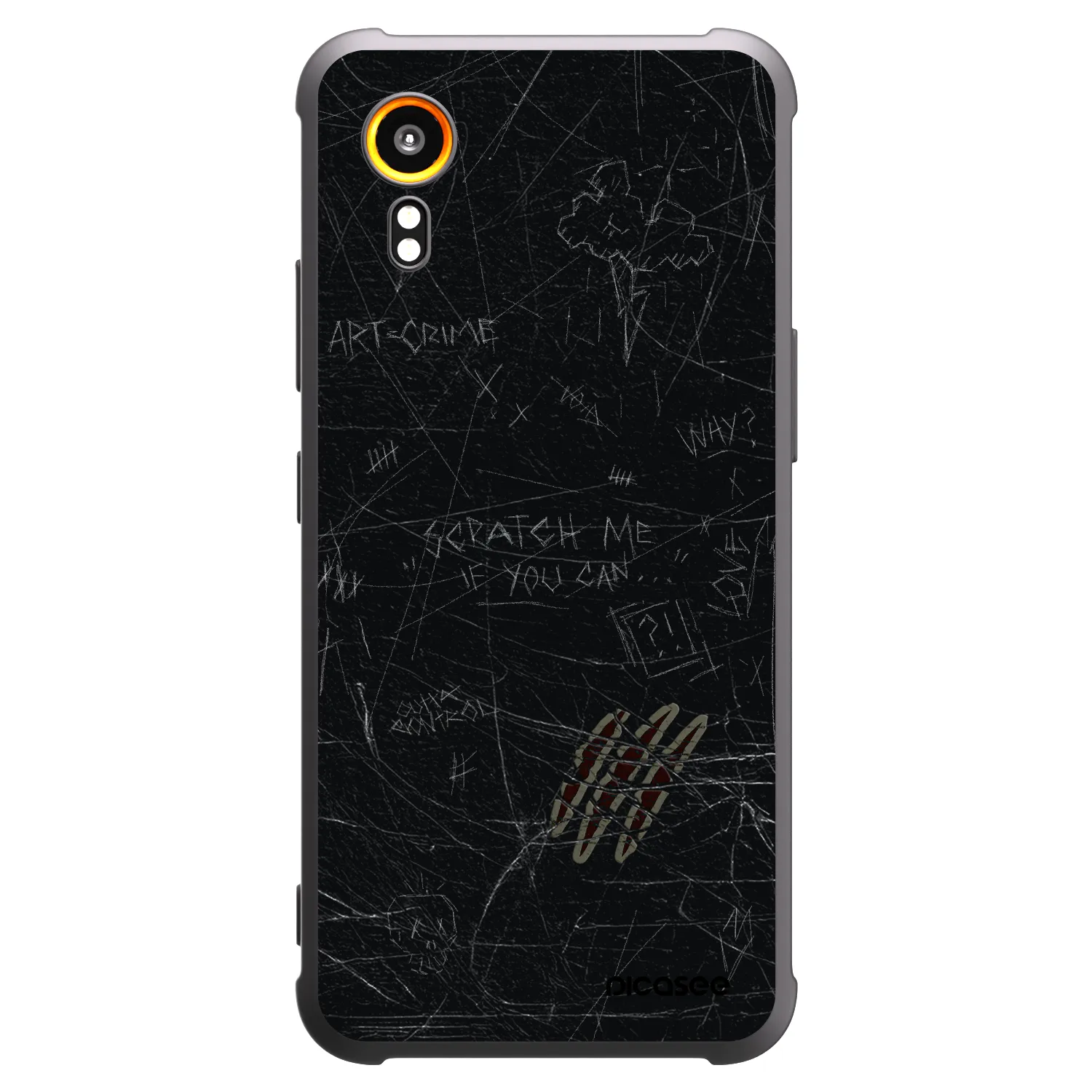 Picasee Μαύρη θήκη σιλικόνης για Samsung Galaxy Xcover 7 - SCRATCH
