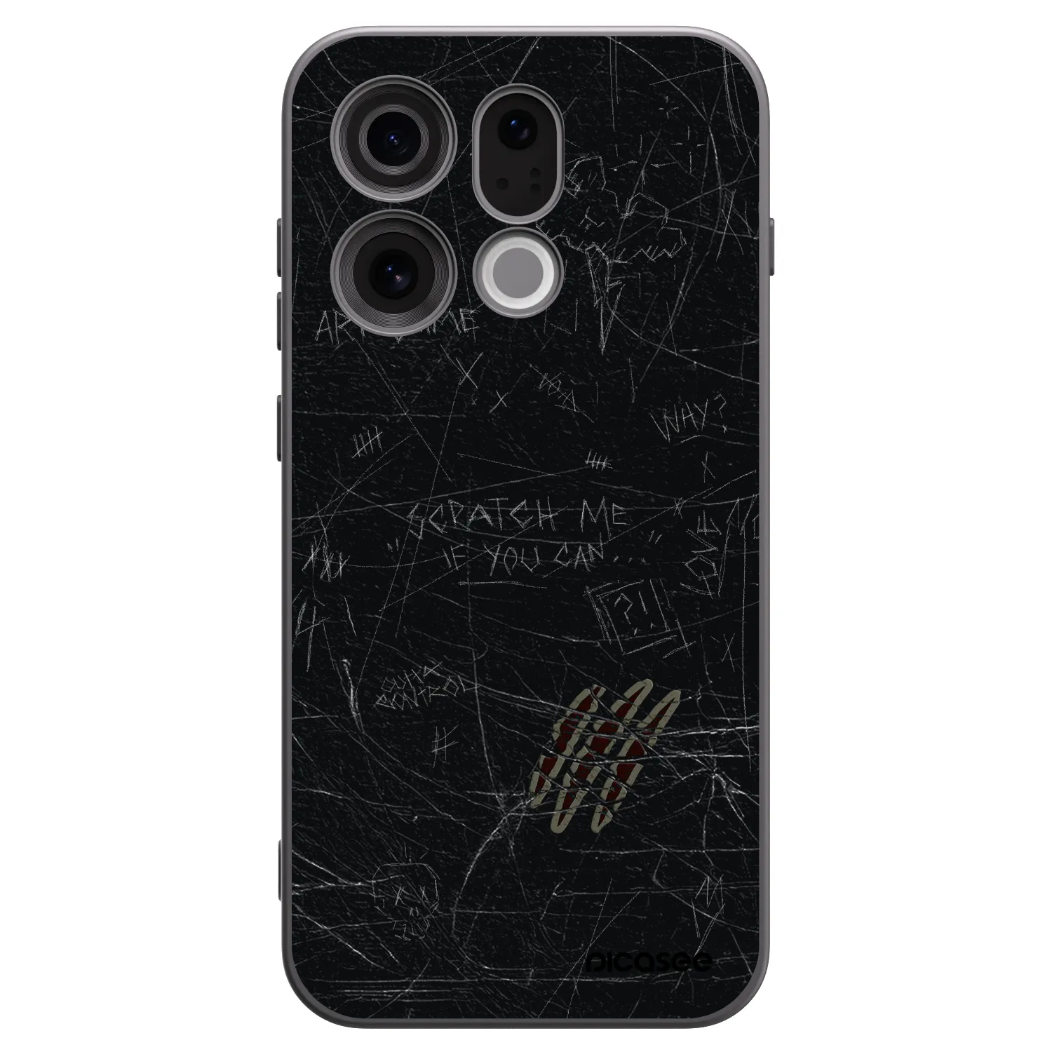 Picasee Μαύρη θήκη σιλικόνης για OPPO Find X9 - SCRATCH