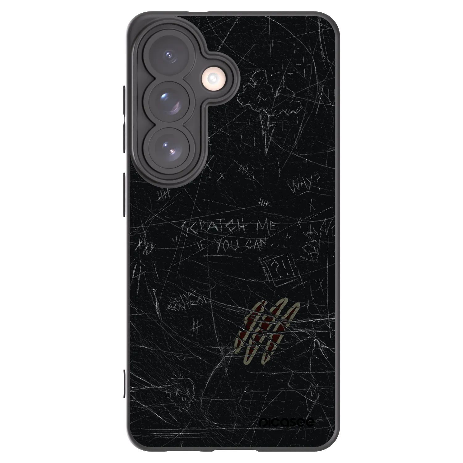 Picasee Μαύρη θήκη σιλικόνης για Samsung Galaxy S26 - SCRATCH