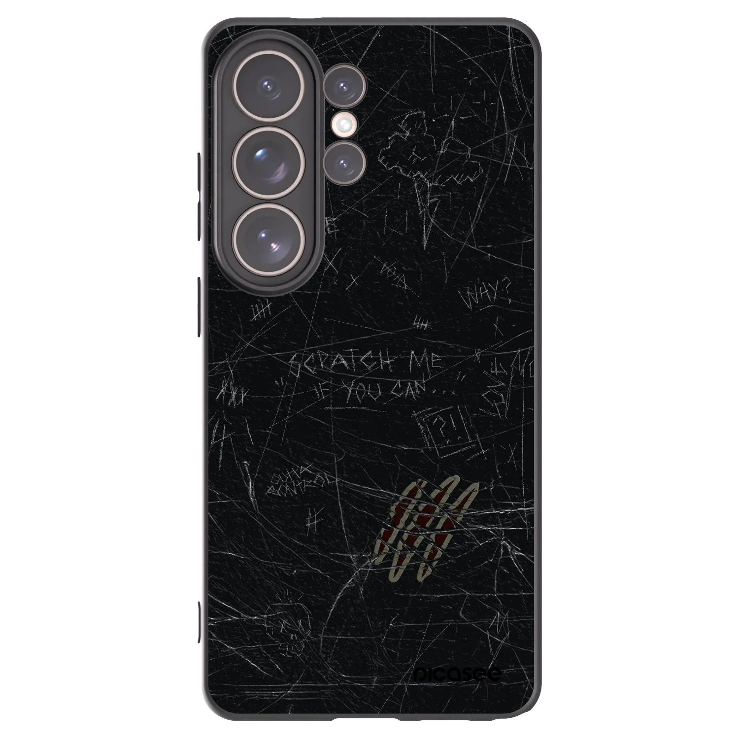 Picasee Μαύρη θήκη σιλικόνης για Samsung Galaxy S26 Ultra - SCRATCH