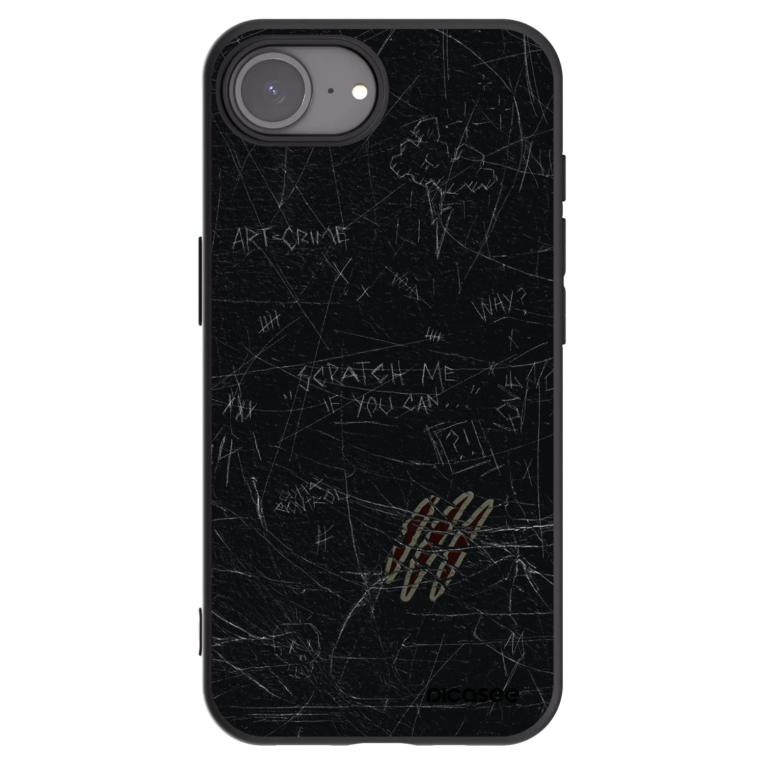 Picasee Μαύρη θήκη σιλικόνης για Apple iPhone 17e - SCRATCH