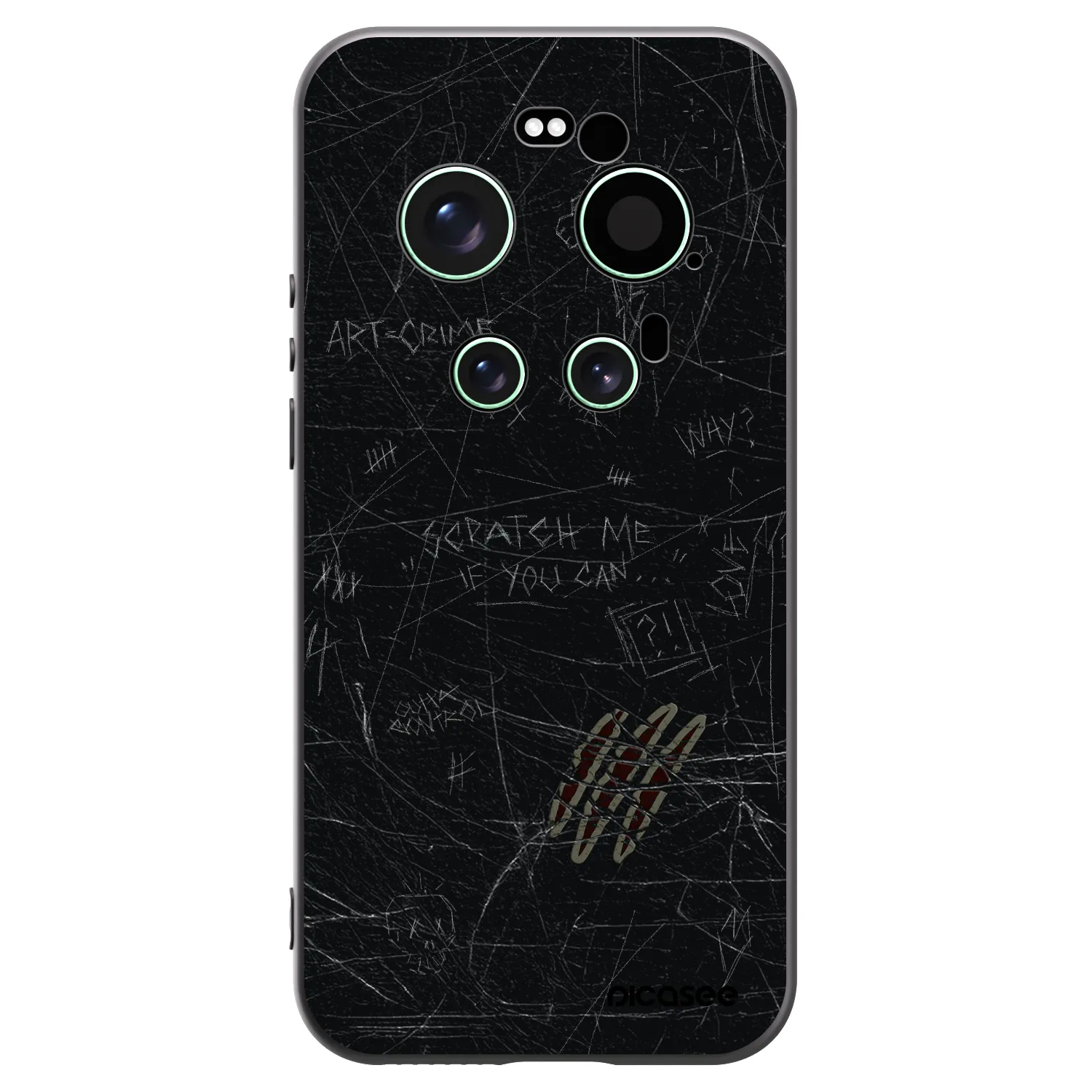 Picasee Μαύρη θήκη σιλικόνης για Xiaomi 17 Ultra - SCRATCH