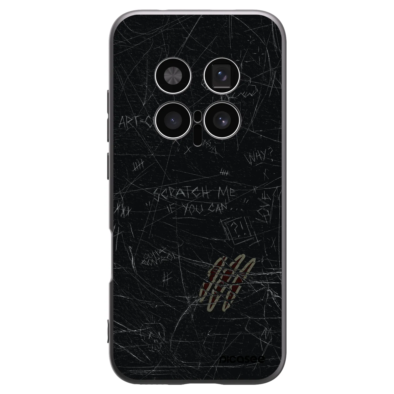 Picasee Μαύρη θήκη σιλικόνης για Honor Magic8 Pro 5G - SCRATCH