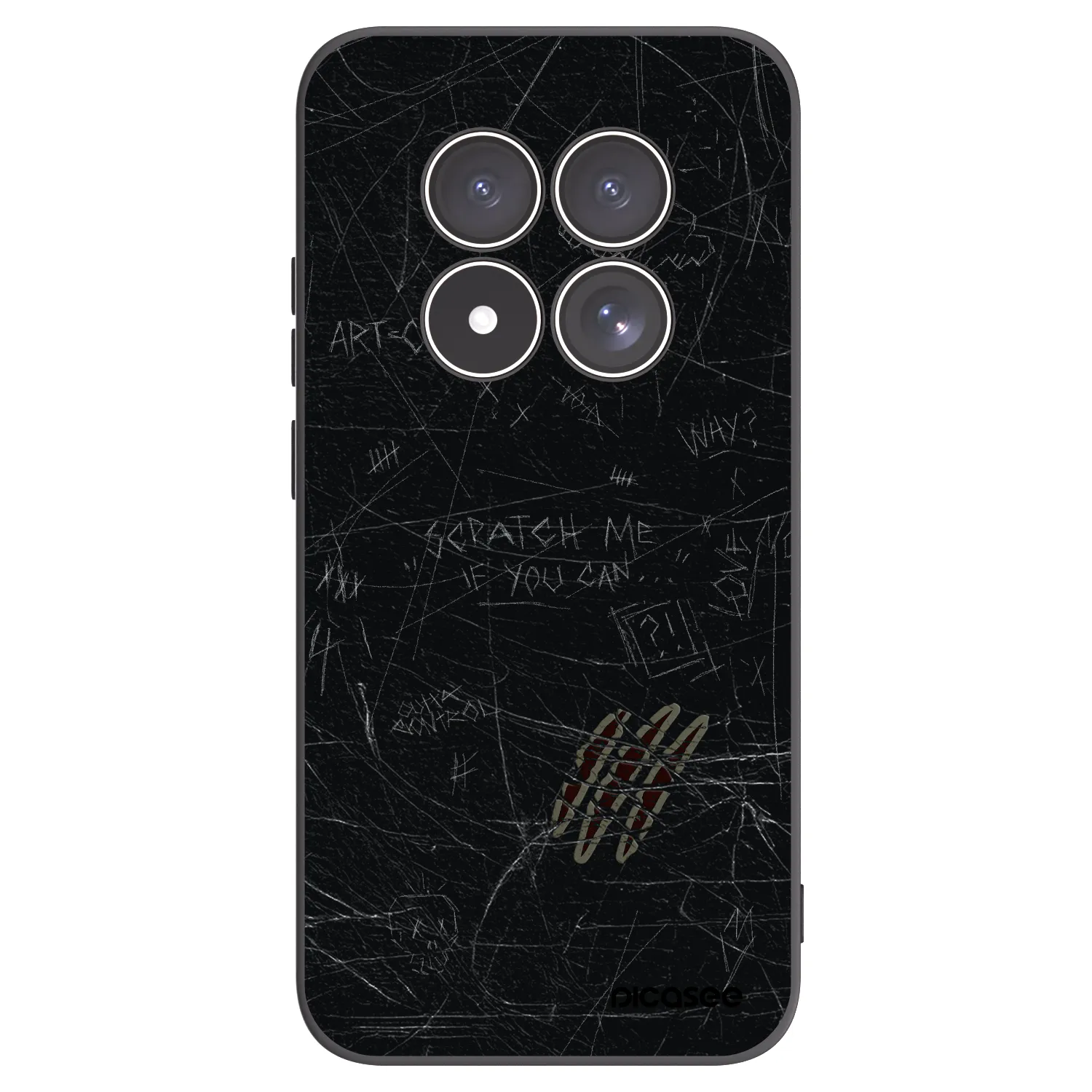 Picasee Μαύρη θήκη σιλικόνης για Xiaomi Redmi Note 15 Pro 5G - SCRATCH