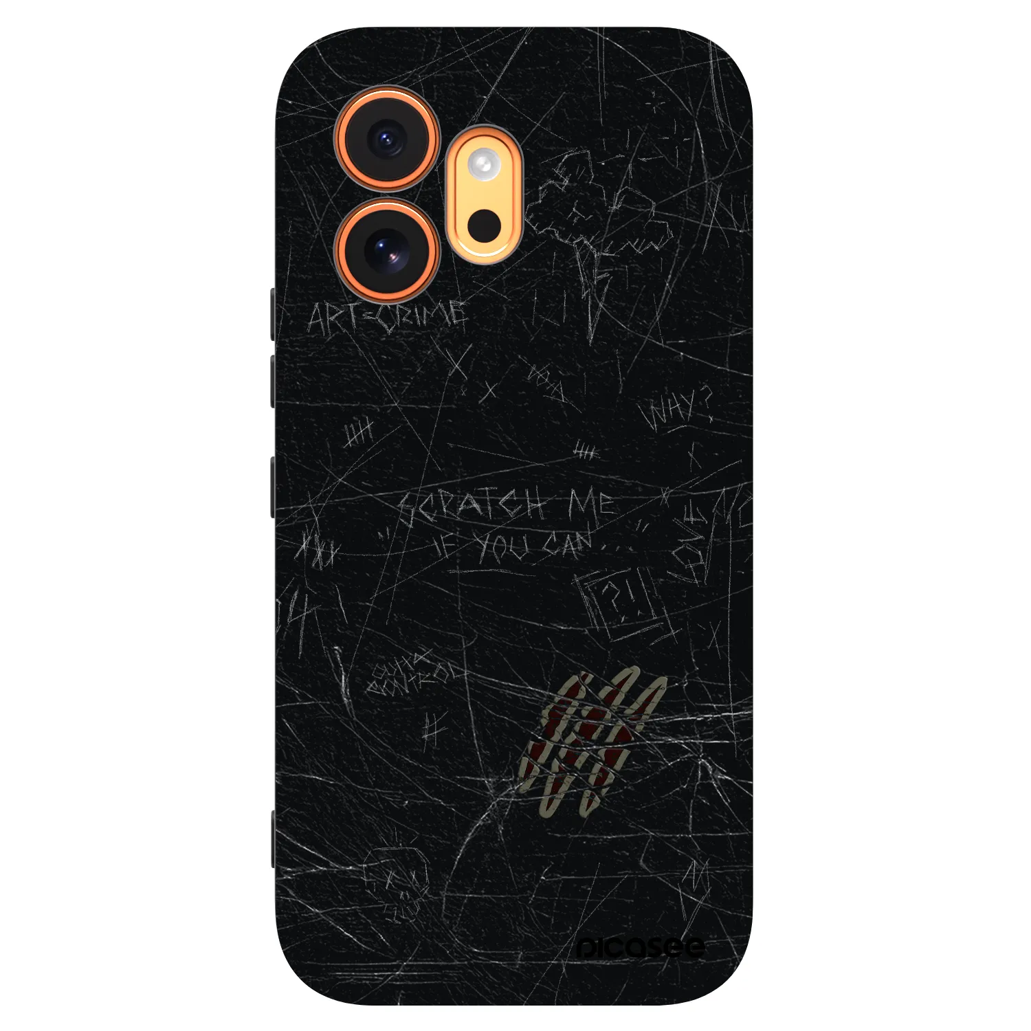 Picasee Μαύρη θήκη σιλικόνης για Honor 600 - SCRATCH