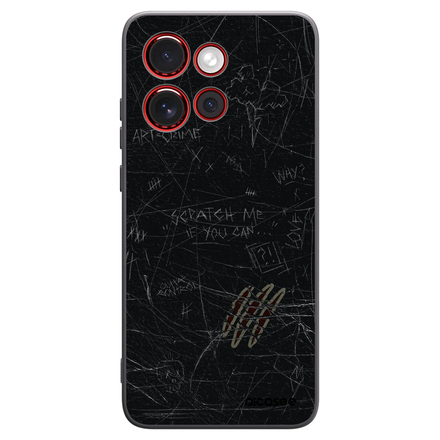 Picasee Μαύρη θήκη σιλικόνης για Motorola Edge 60 Neo 5G - SCRATCH