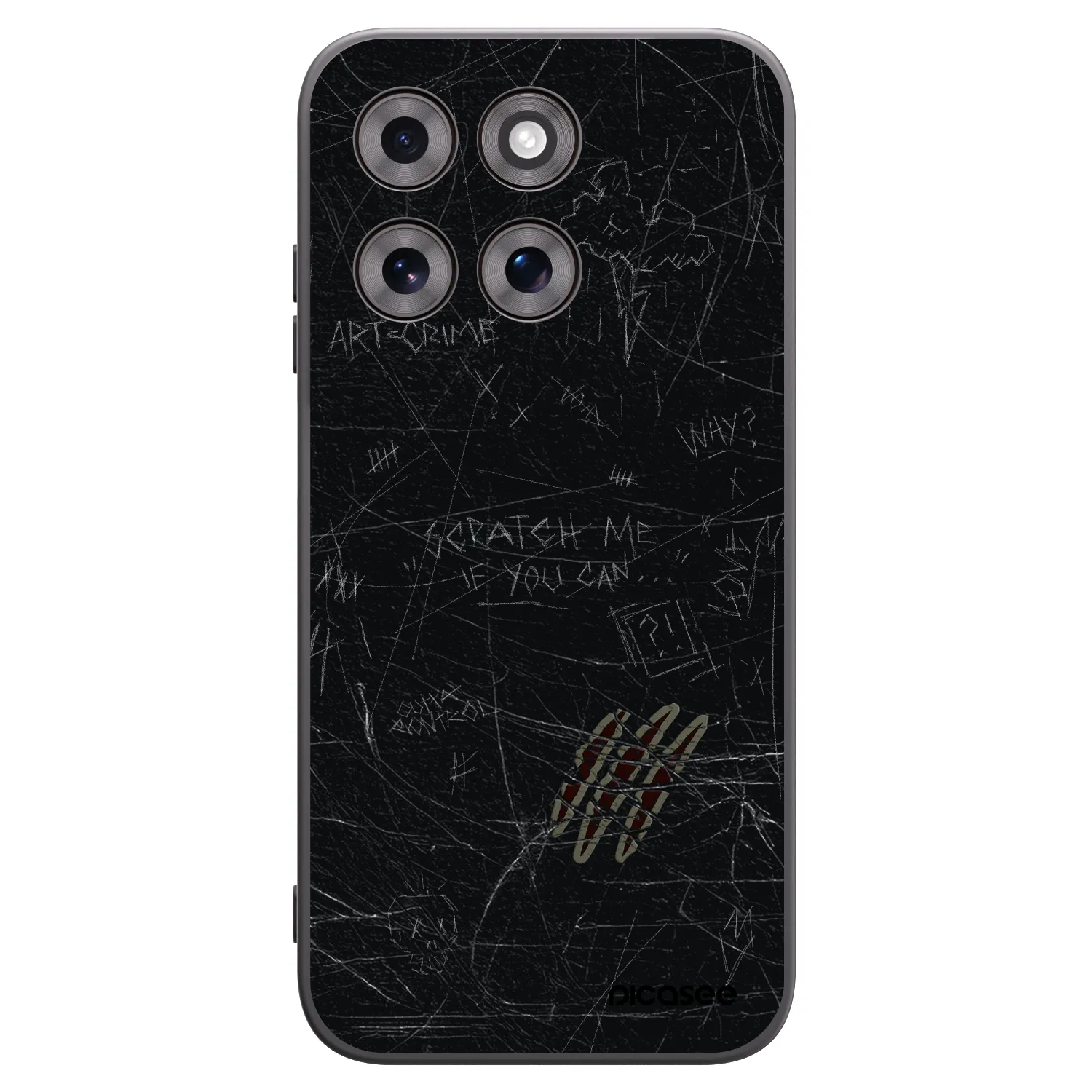 Picasee Μαύρη θήκη σιλικόνης για Motorola Moto G77 - SCRATCH