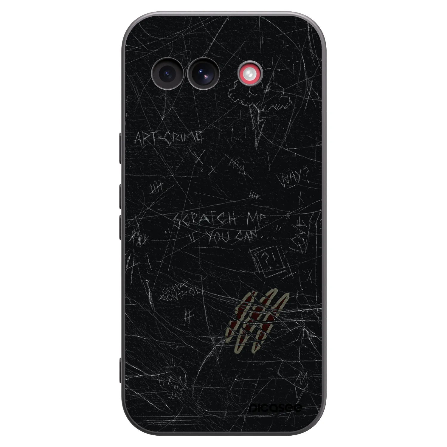 Picasee Μαύρη θήκη σιλικόνης για Google Pixel 10a - SCRATCH