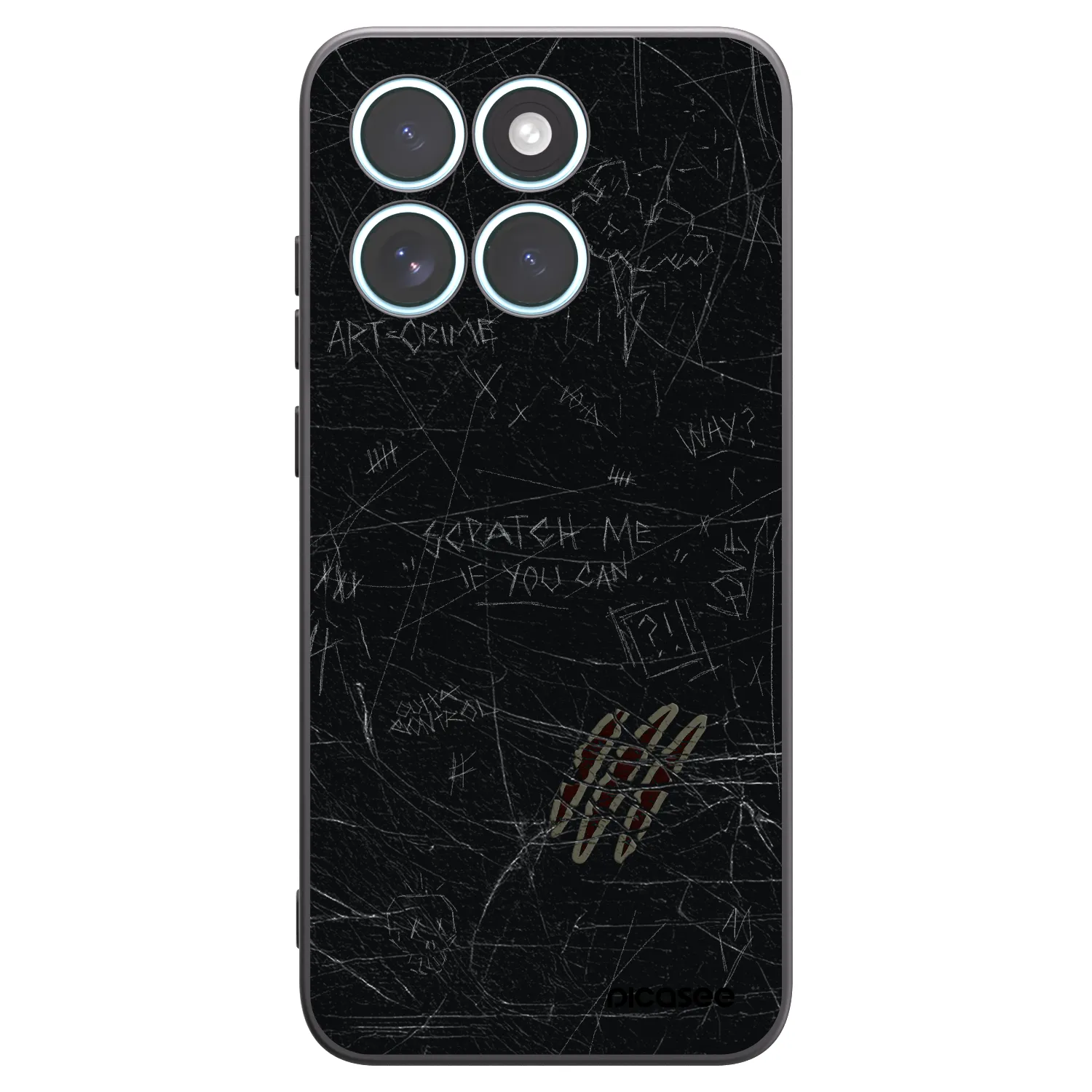 Picasee Μαύρη θήκη σιλικόνης για Motorola Edge 70 Fusion - SCRATCH