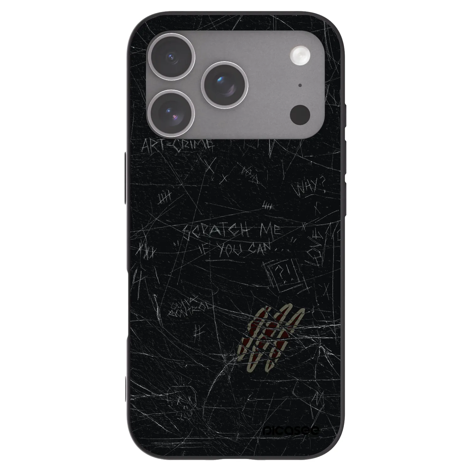 Picasee Μαύρη θήκη σιλικόνης για Apple iPhone 18 Pro - SCRATCH