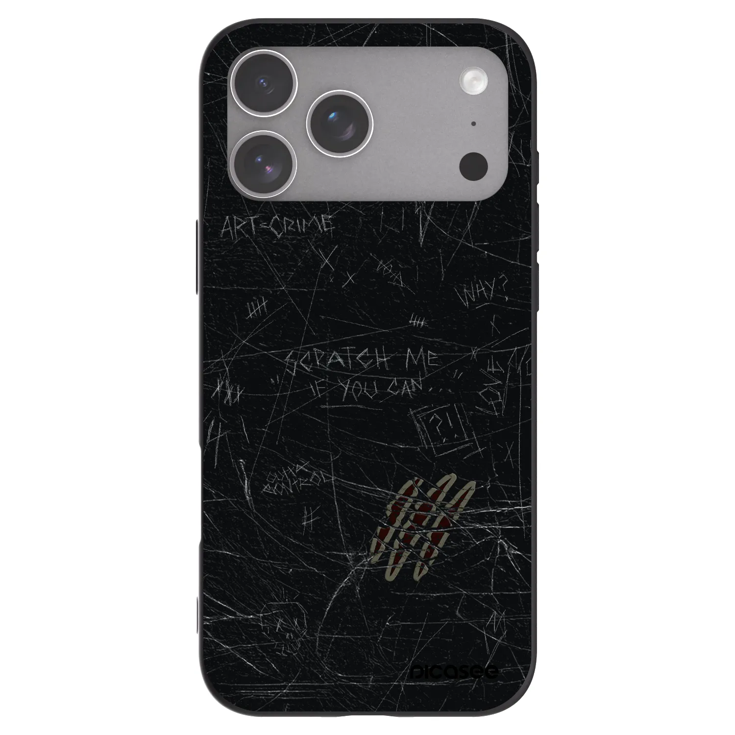 Picasee Μαύρη θήκη σιλικόνης για Apple iPhone 18 Pro Max - SCRATCH